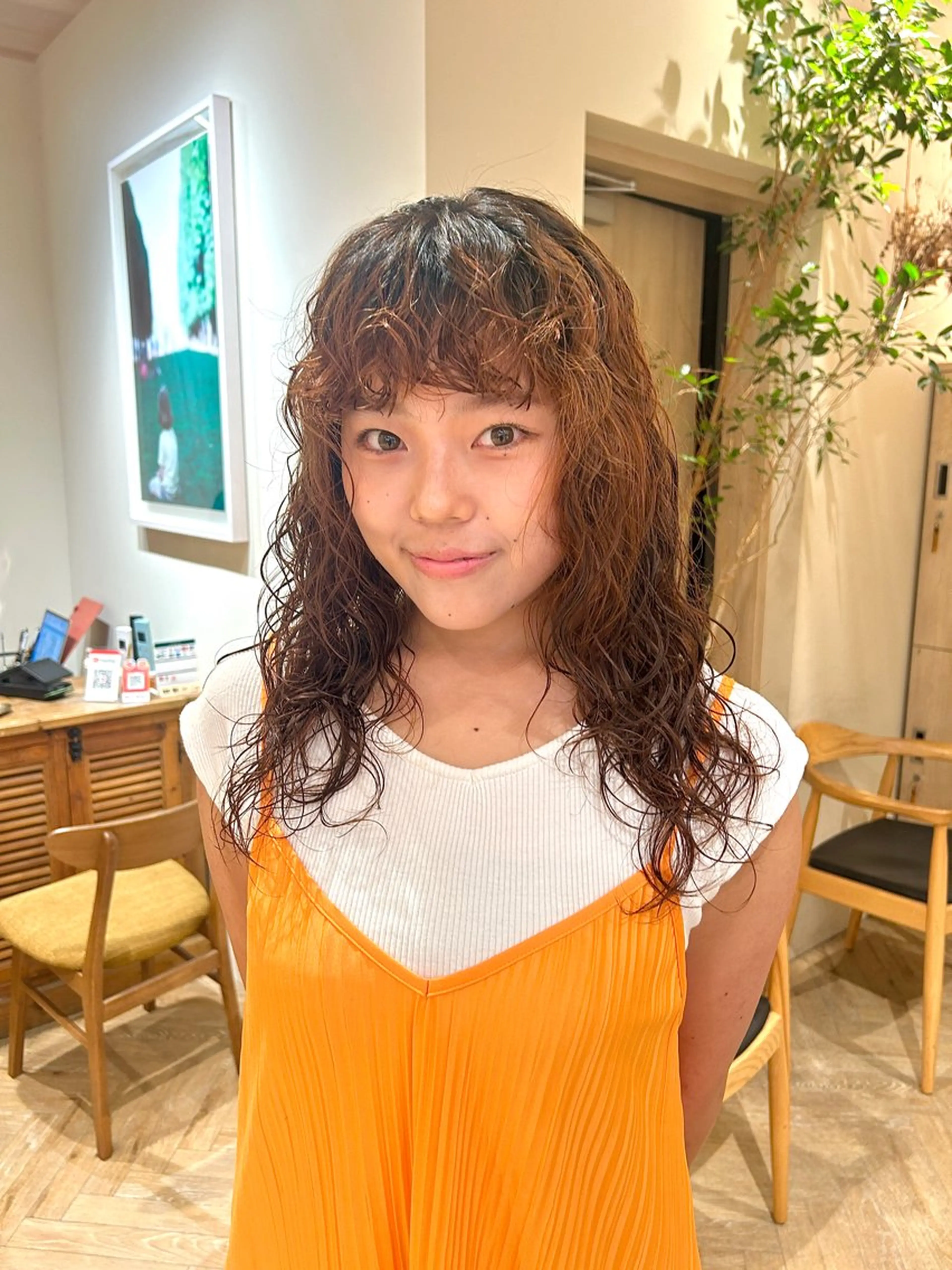 ロング パーマ 丸みボブ/ショート /大山杏奈🌙のヘアスタイル