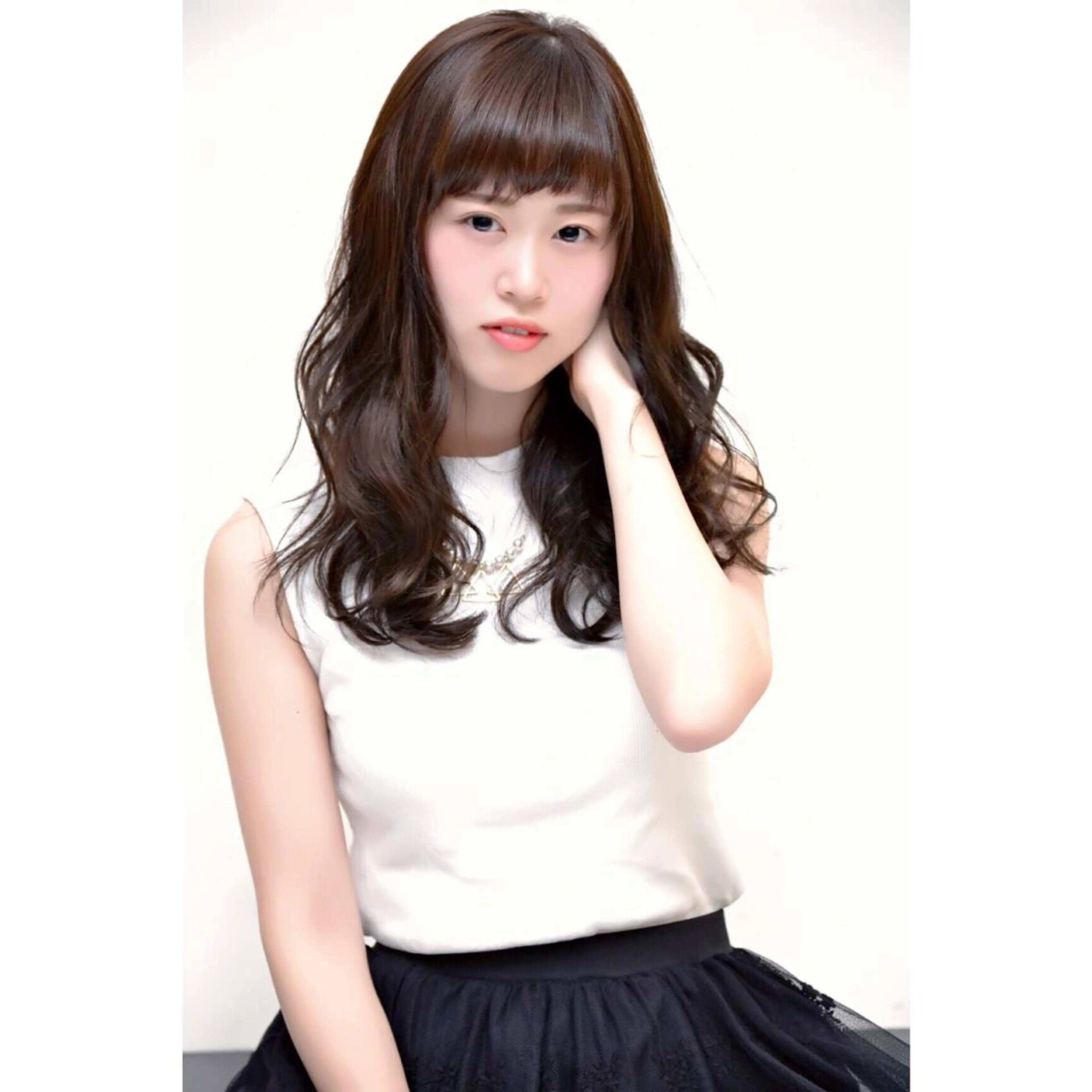 ミディアム セミロング ロング カラー ブルーカラー ブルーグレー ブルーグレージュ 透明感カラー グレージュ 江上拓郎/ショート /酸性ストレートのヘアスタイル