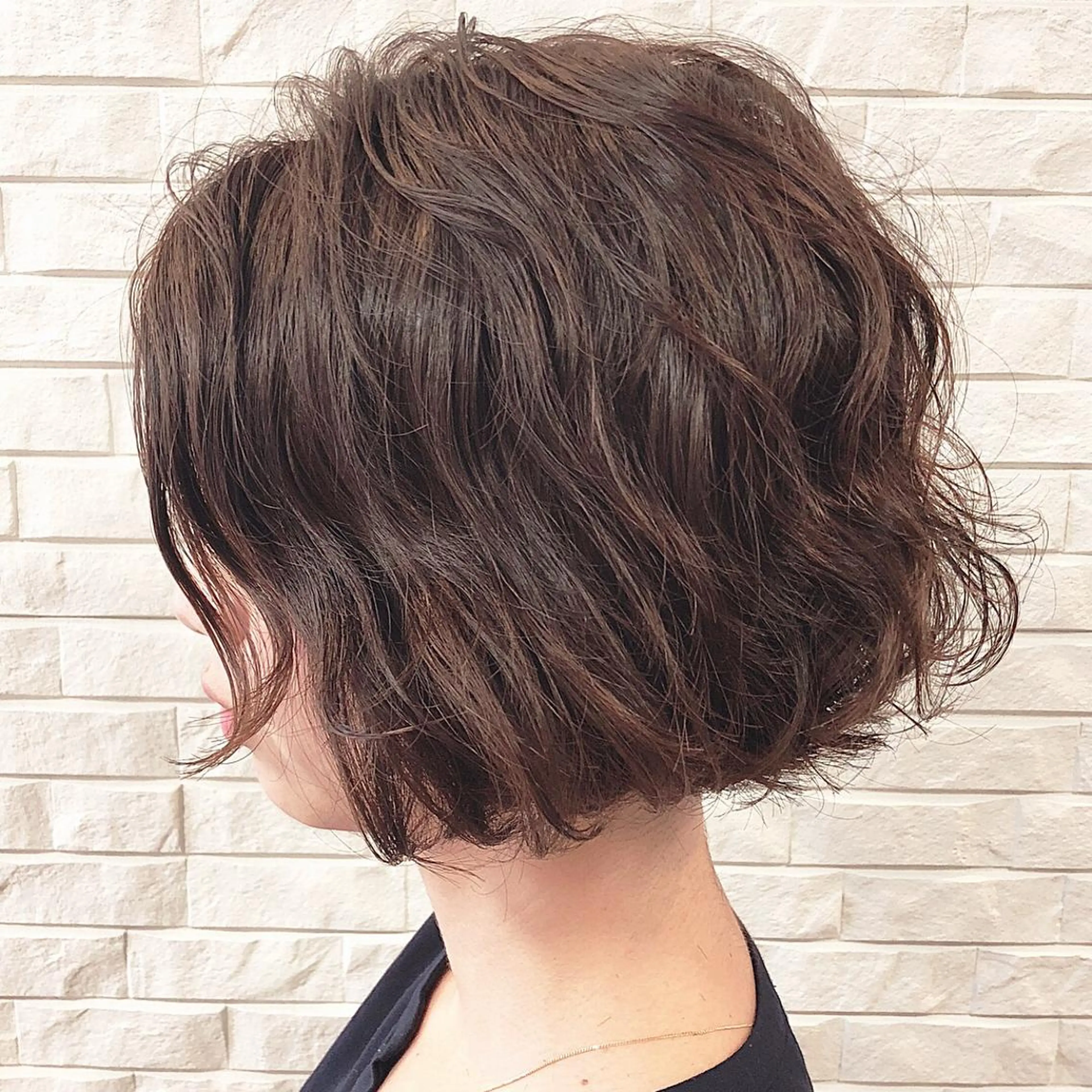 ミディアム カラー パーマ ボブ The book hand salon所属・伊藤 さやかのヘアスタイル