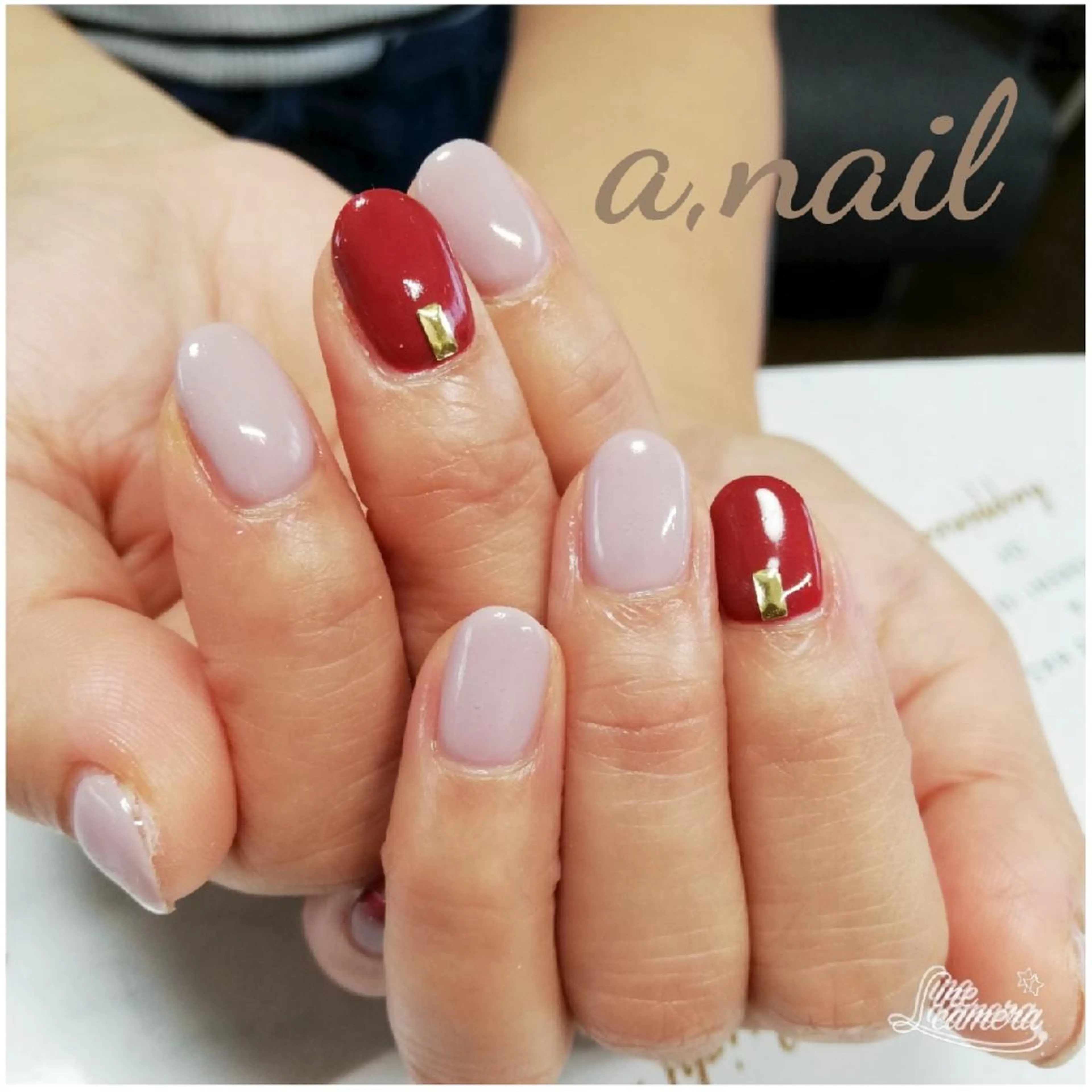 ネイル ボルドー ハンドネイル ネイルサロン エーネイルのネイルデザイン