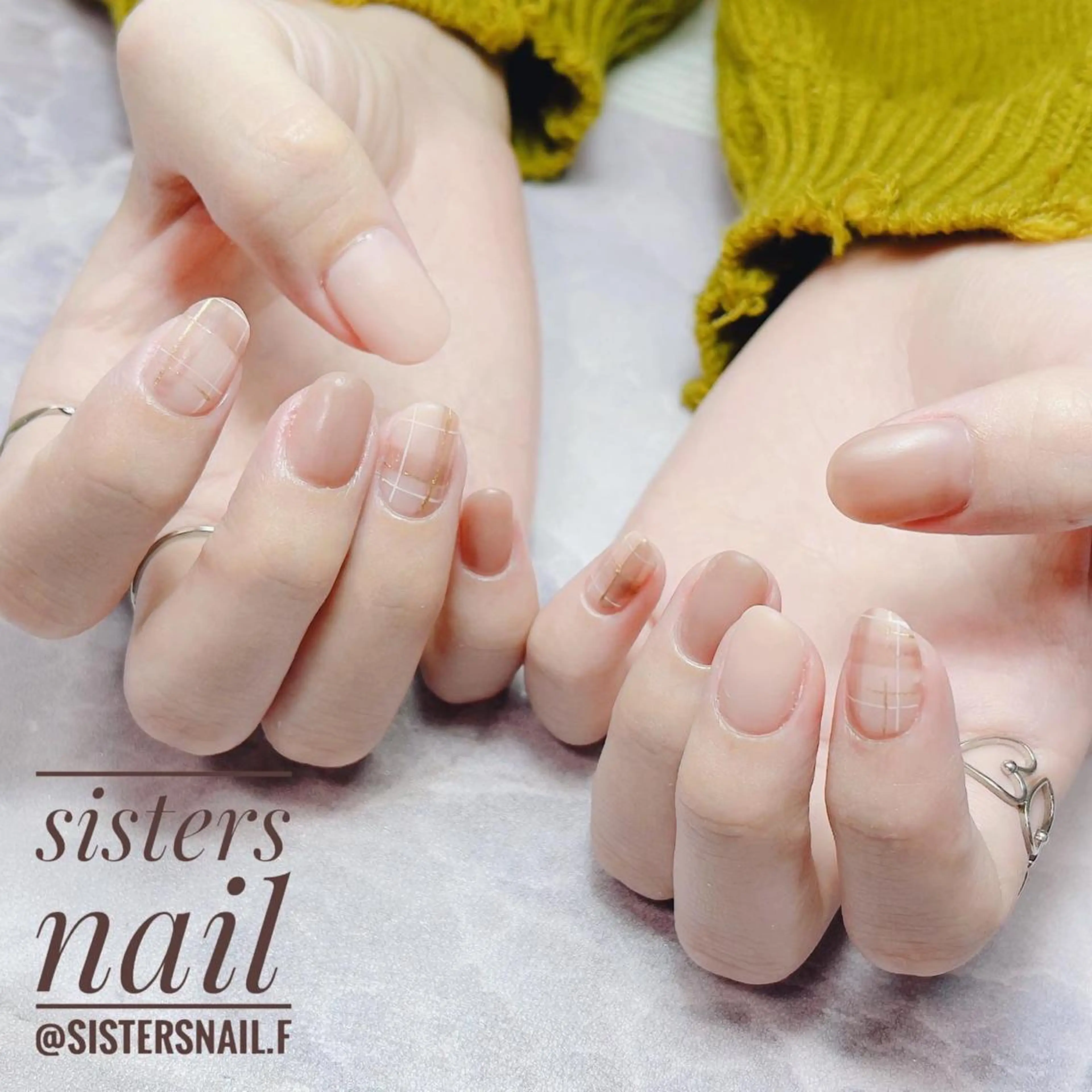 ネイル アートネイル ブラウン マットネイル オフィスネイル ピンク sisters nail.fのネイルデザイン