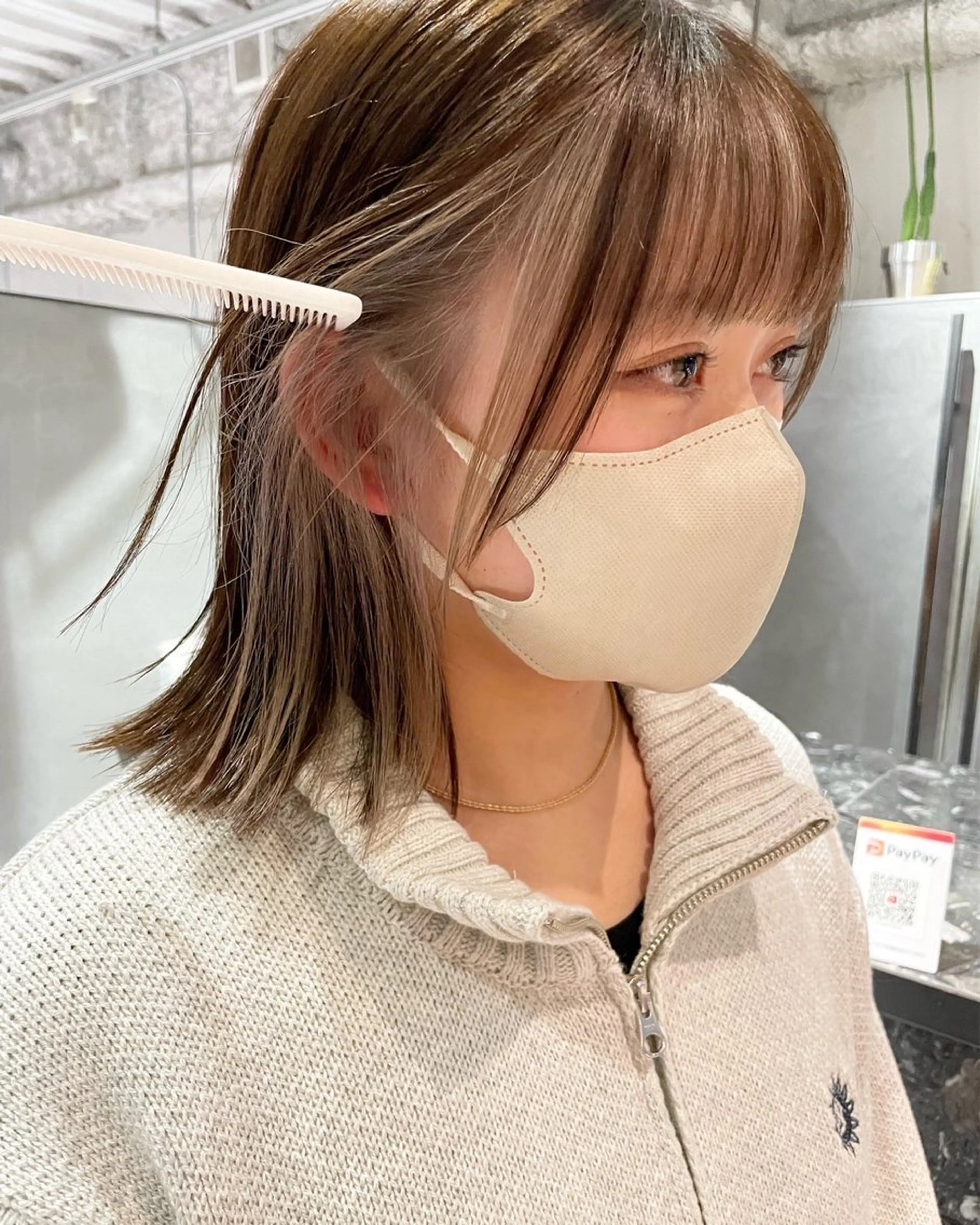 ミディアム カラー カット ヘアカラー トリートメント CHERIM ❤️🔥新家光葉のヘアスタイル