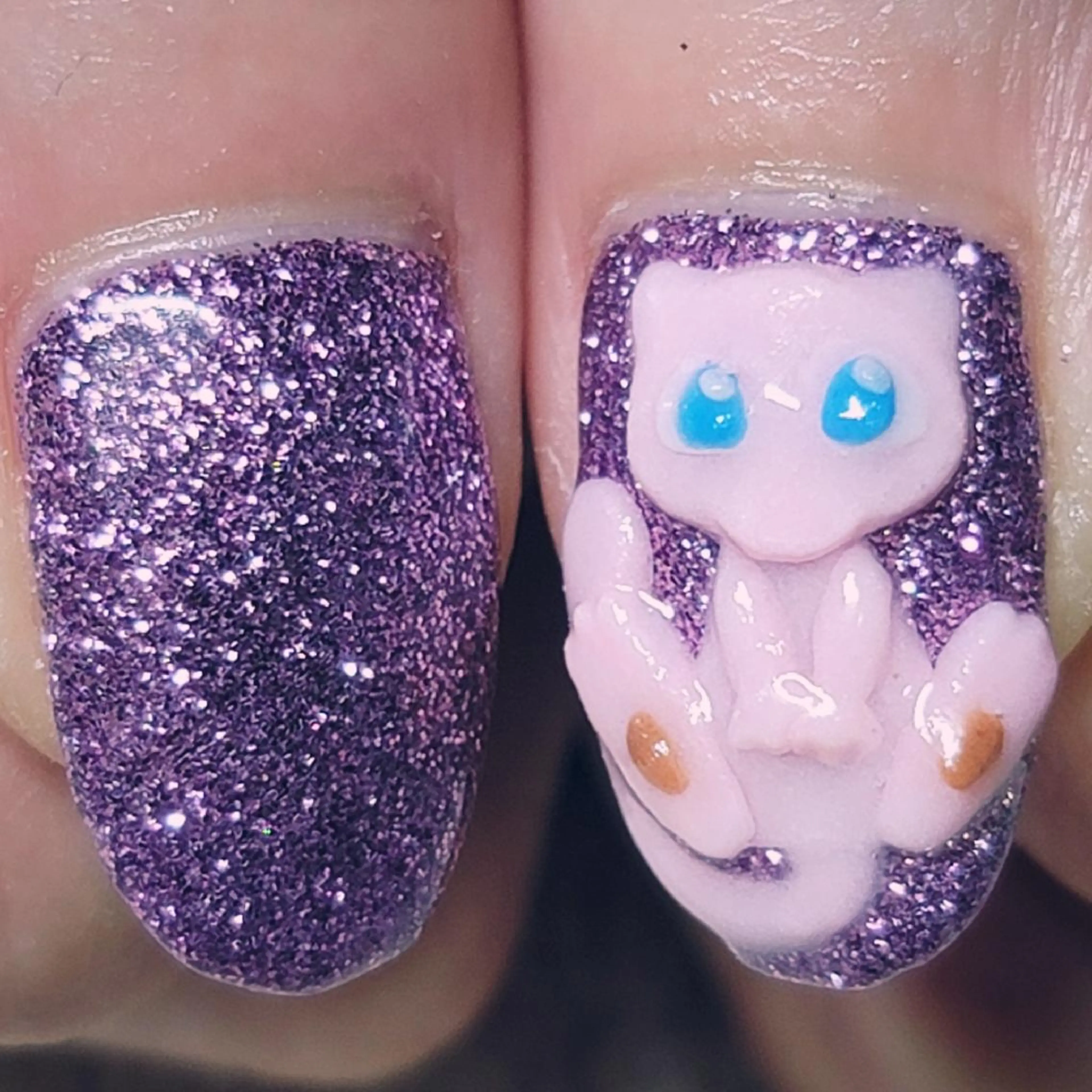 ネイル ラメ(グリッター) ワンカラーネイル パープル ハンドネイル よしだ ひろきのネイルデザイン