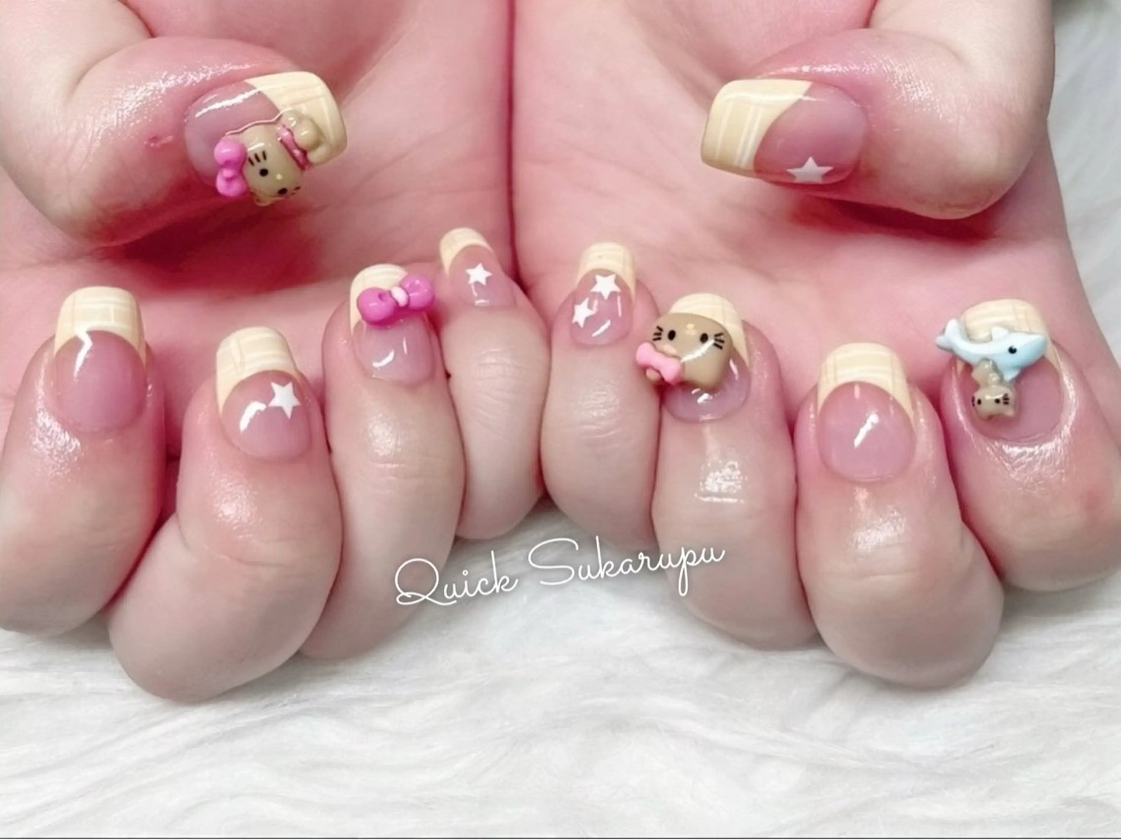 ショート ハンドネイル Quick Sukarupu新宿のネイルデザイン