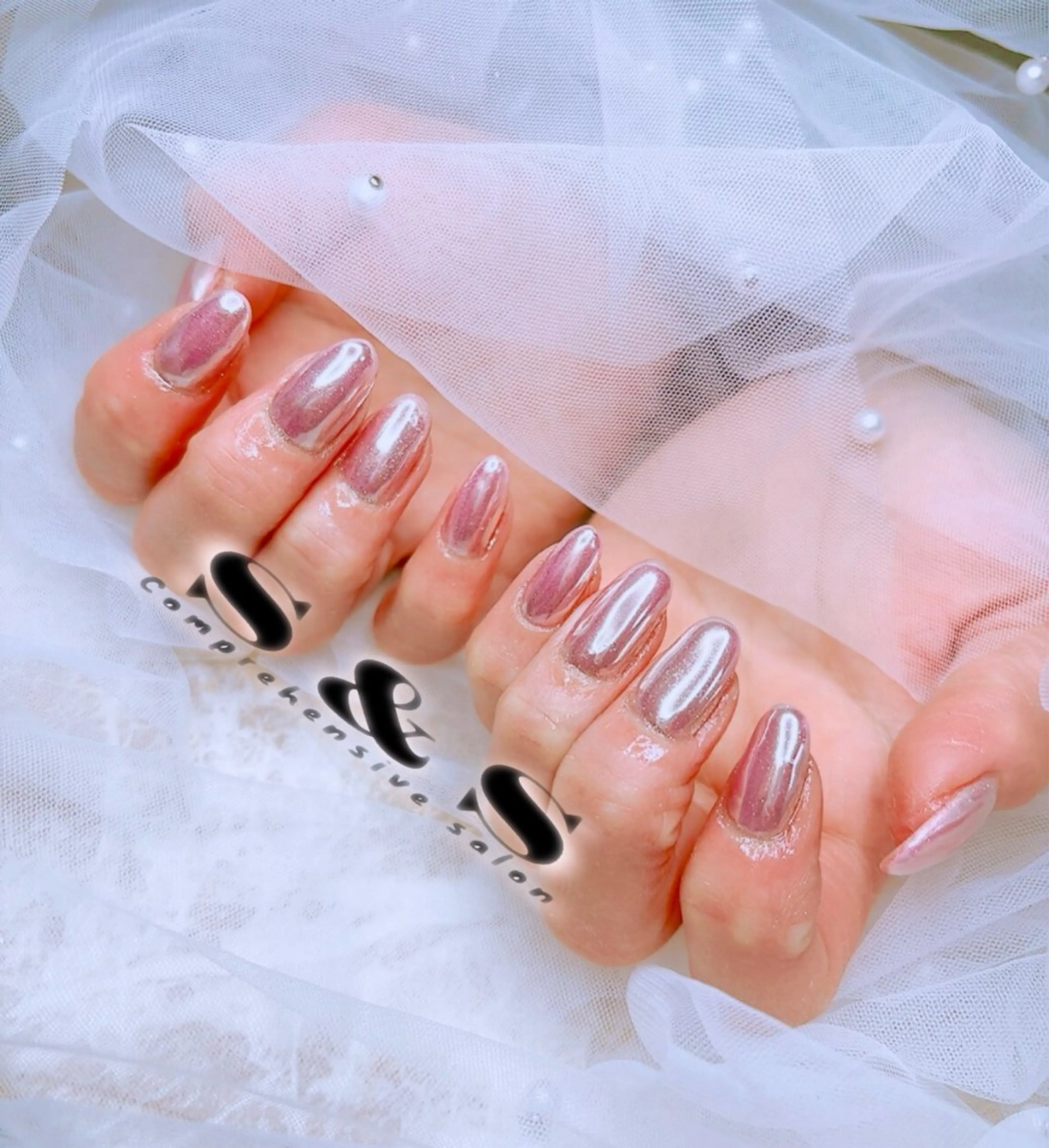 ネイル 長さ出し メンズネイル ミラーネイル 持ち込み S&S 村田小百合のネイルデザイン