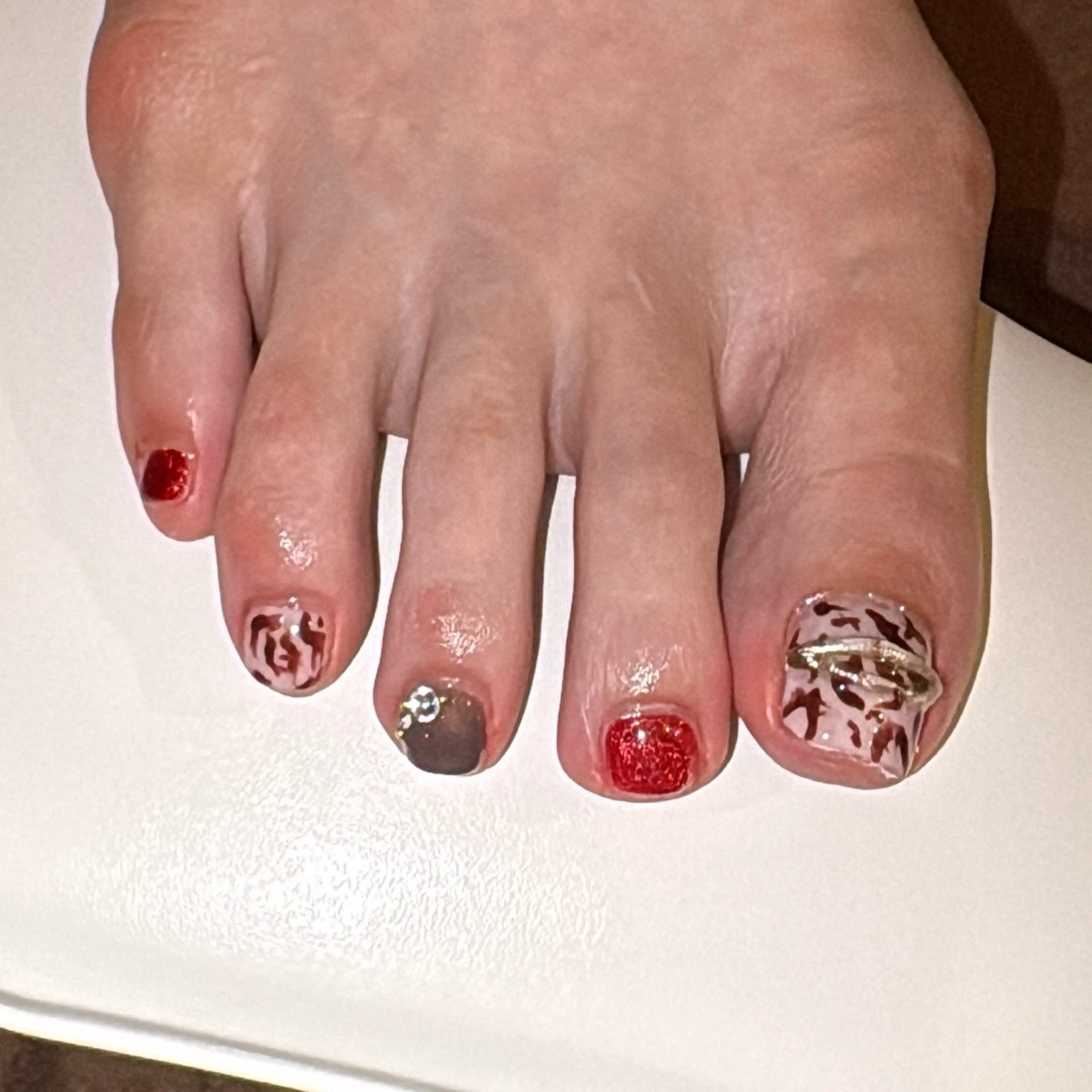 ネイル アニマル柄 持ち込み フットネイル Lily Nailのネイルデザイン