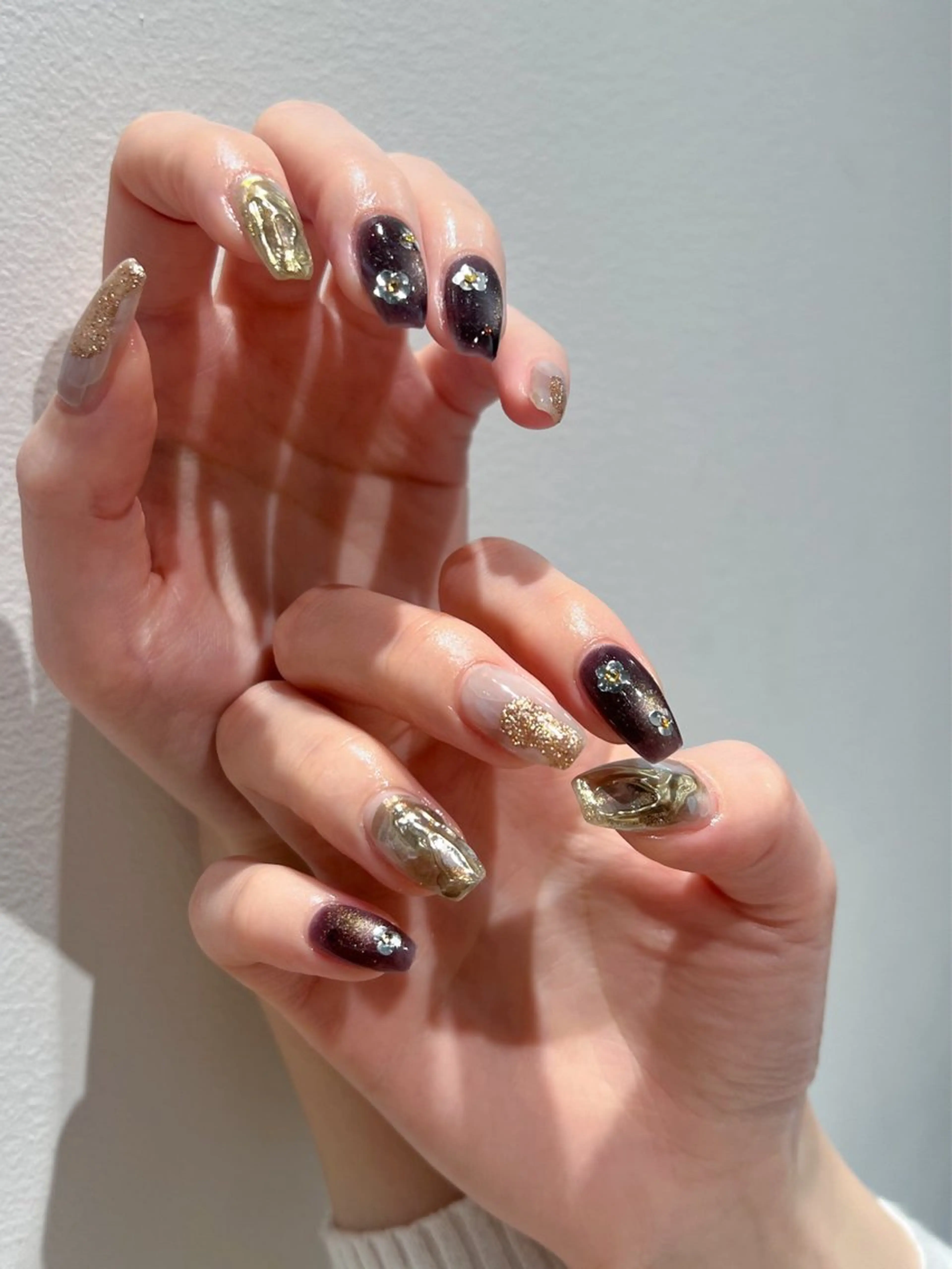 ネイル ハンドネイル fumina 💚💛のネイルデザイン