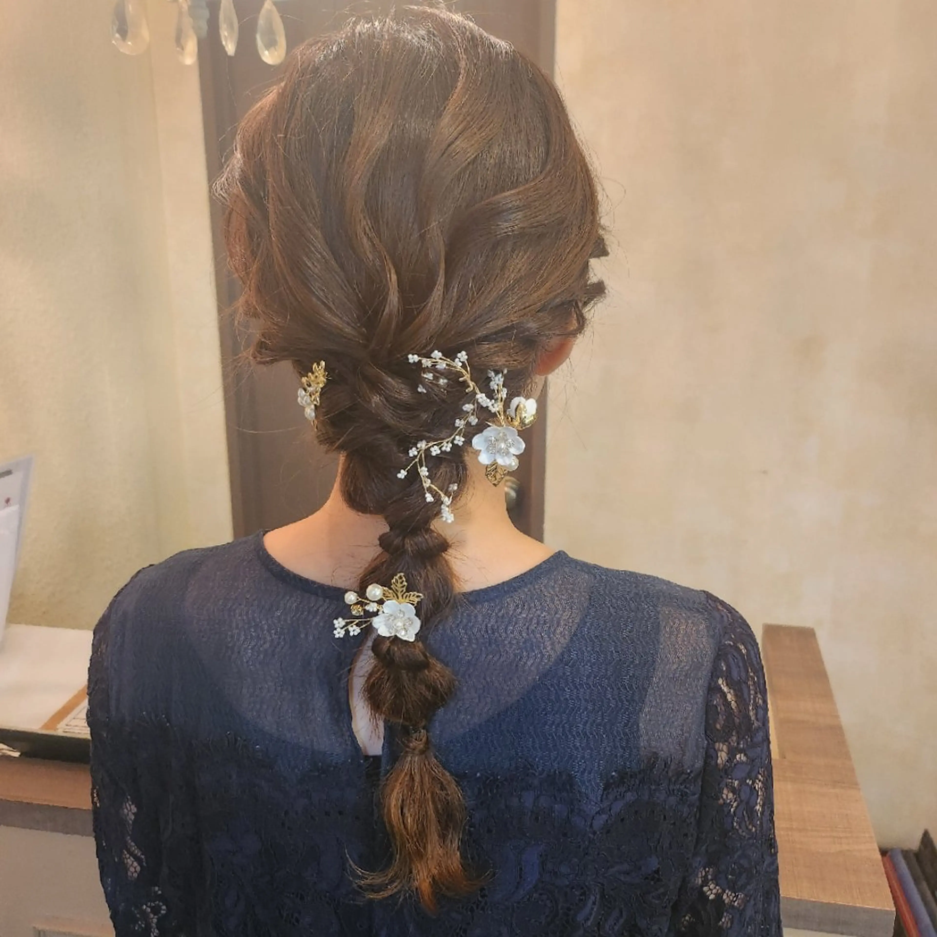 ミディアム ヘアアレンジ ヘアセット 田井中 悠紀のヘアスタイル