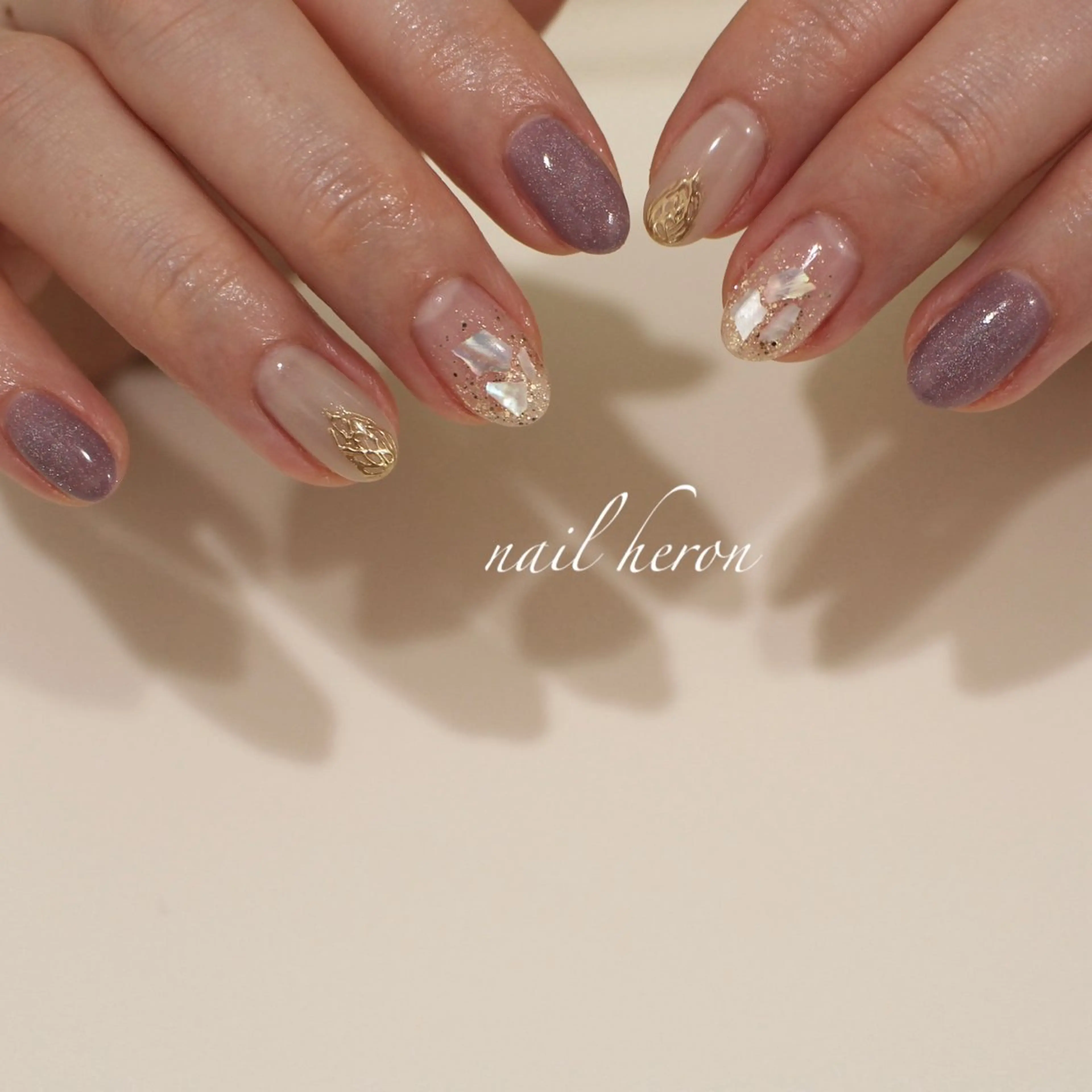 ネイル ニュアンスネイル ハンドネイル nail heron所属・saki_ nail heronのネイルデザイン