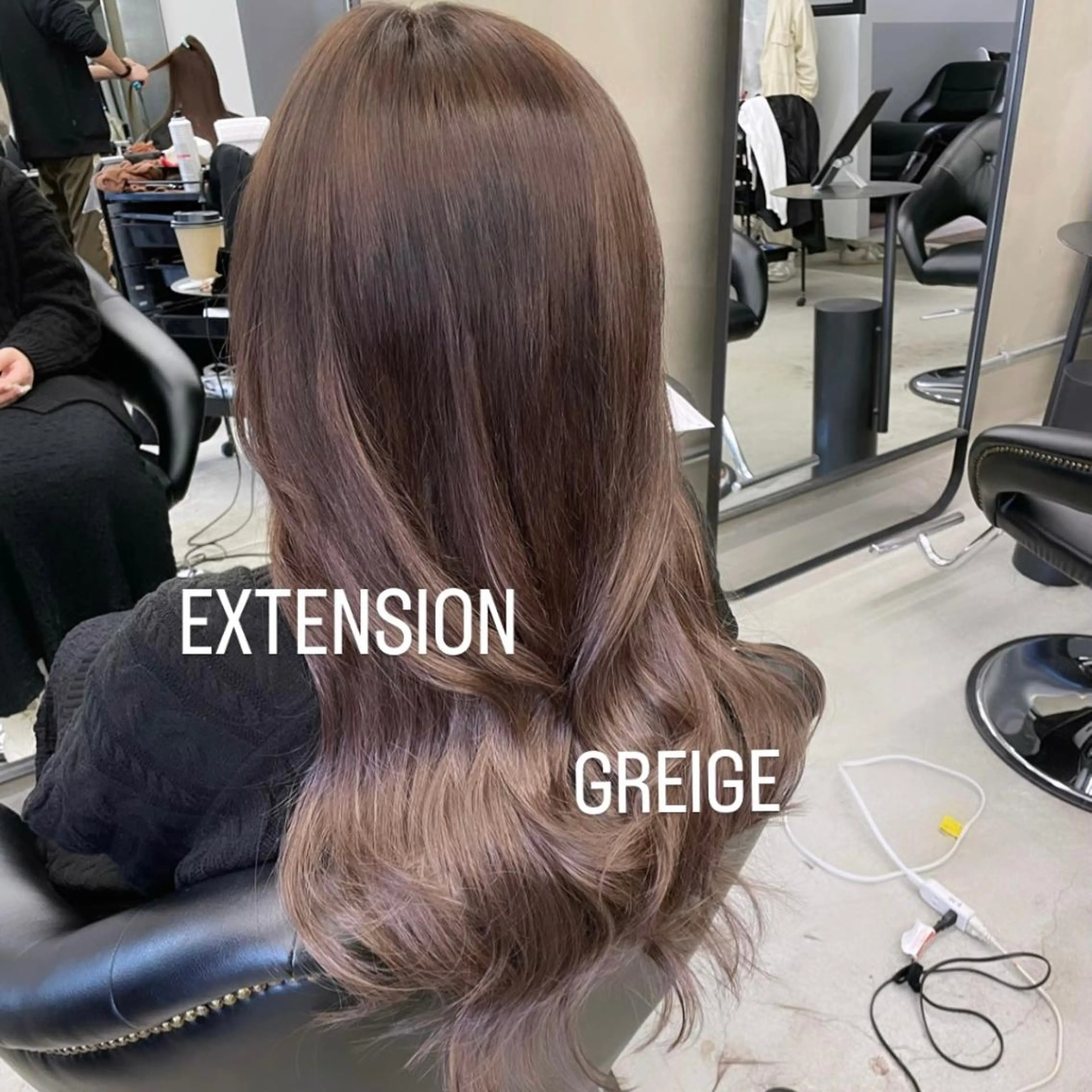 ロング カラー エクステ エクステ🩵ブリーチ 韓国ヘア🩵KAEのヘアスタイル