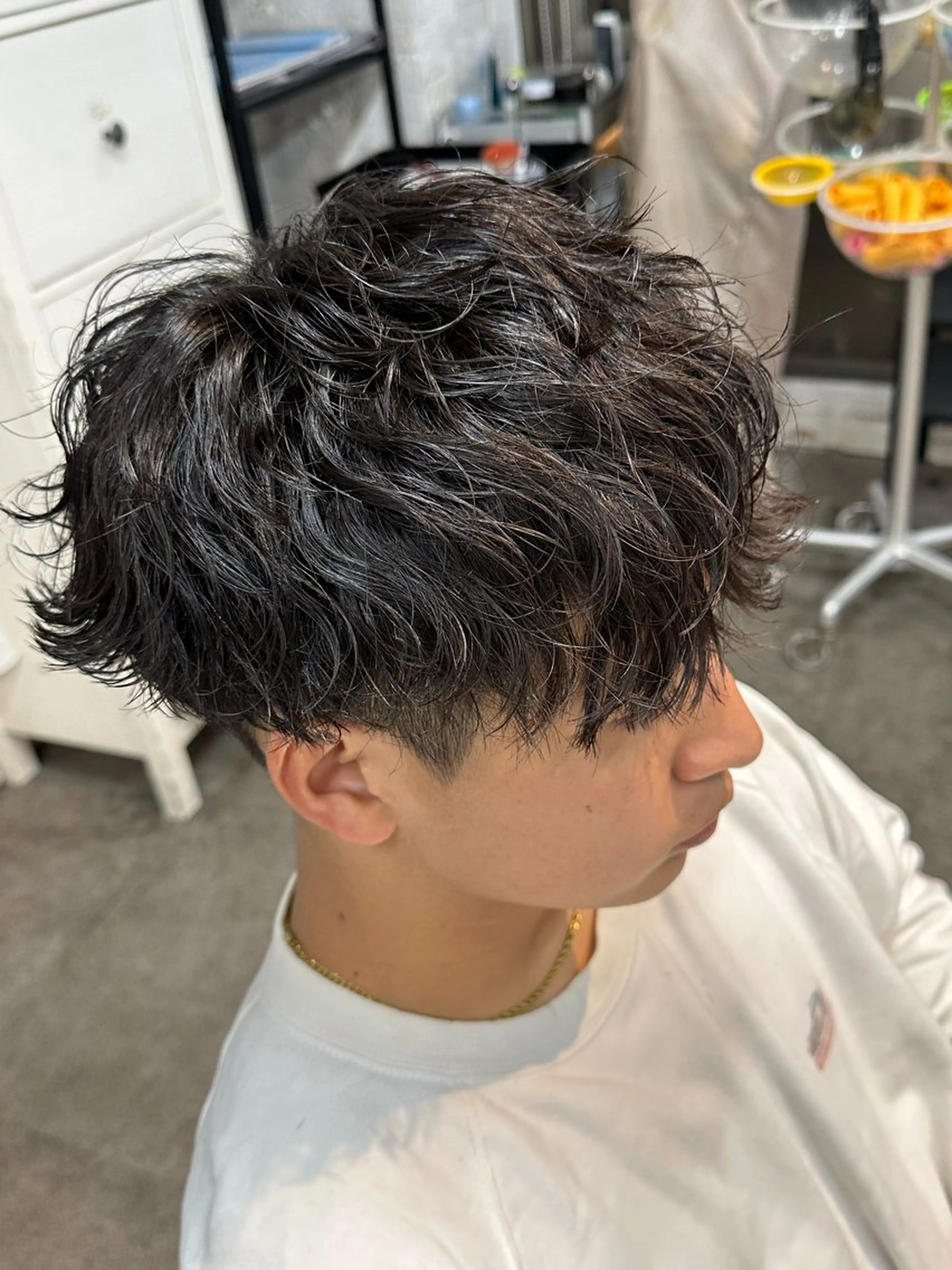 パーマ メンズ マッシュ メンズパーマ メンズツイストパーマ ツイストスパイラルパーマ ツーブロック パーマ fifth men's原宿所属・fifth/原宿/ シャドウパーマ/カズのヘアスタイル