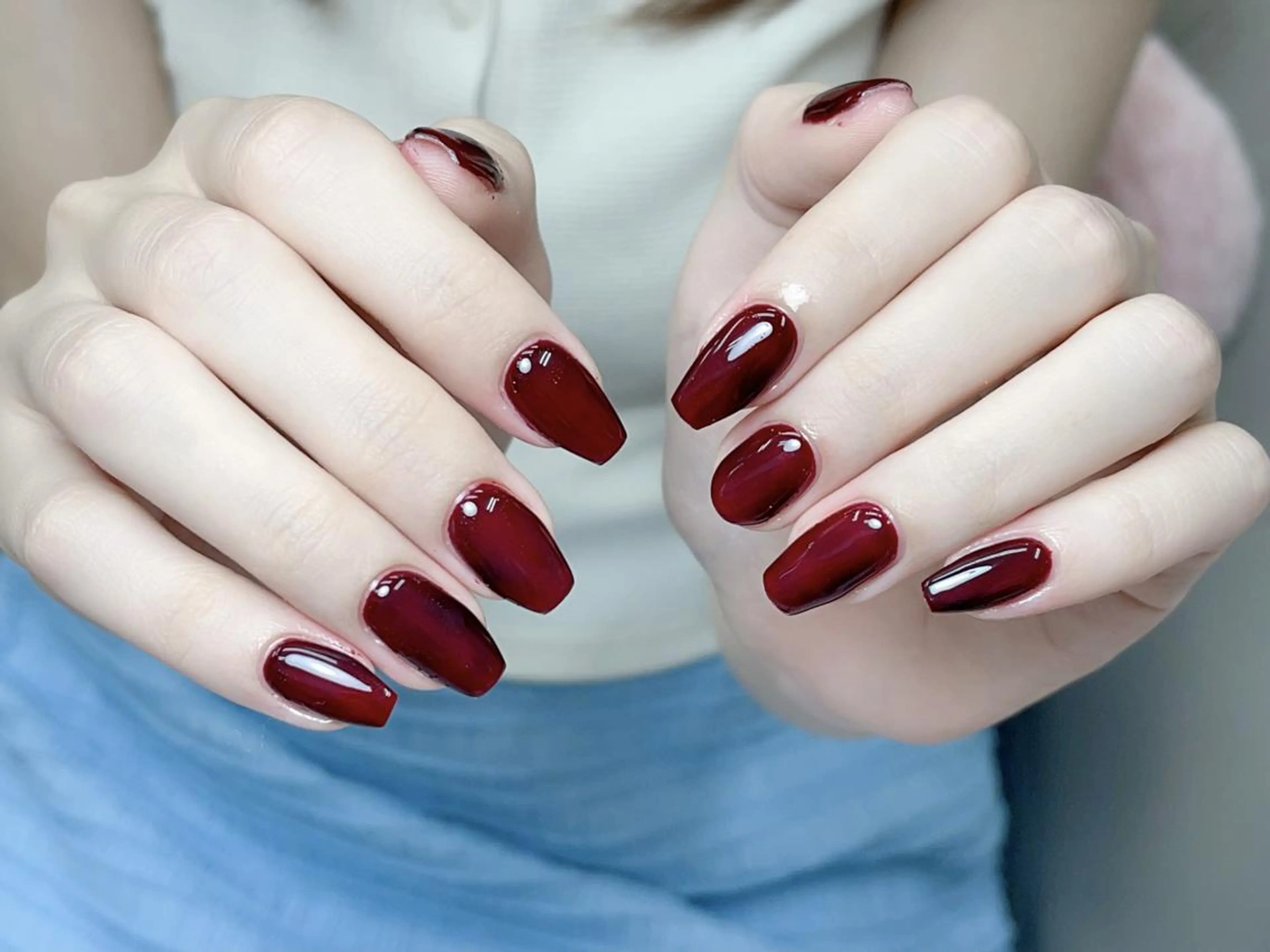 メンズ ネイル アートネイル フレンチネイル ジェルネイル キラキラネイル パラジェル Bloom kabukiのネイルデザイン