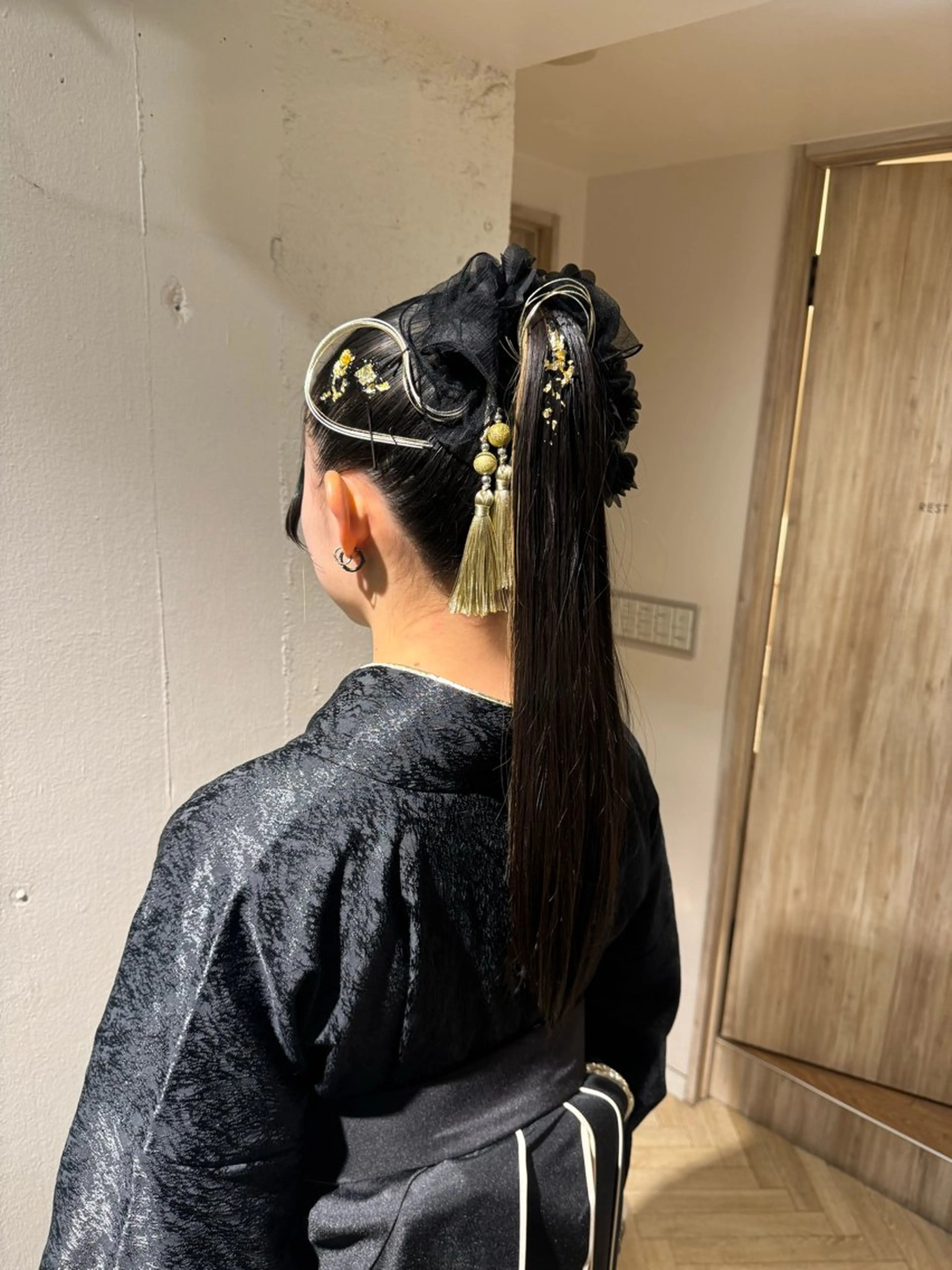 ヘアアレンジ 着付け 🍪ﾖｼｲﾊﾙﾈ🍪 ﾗﾍﾞﾝﾀﾞｰｶﾗｰのヘアスタイル