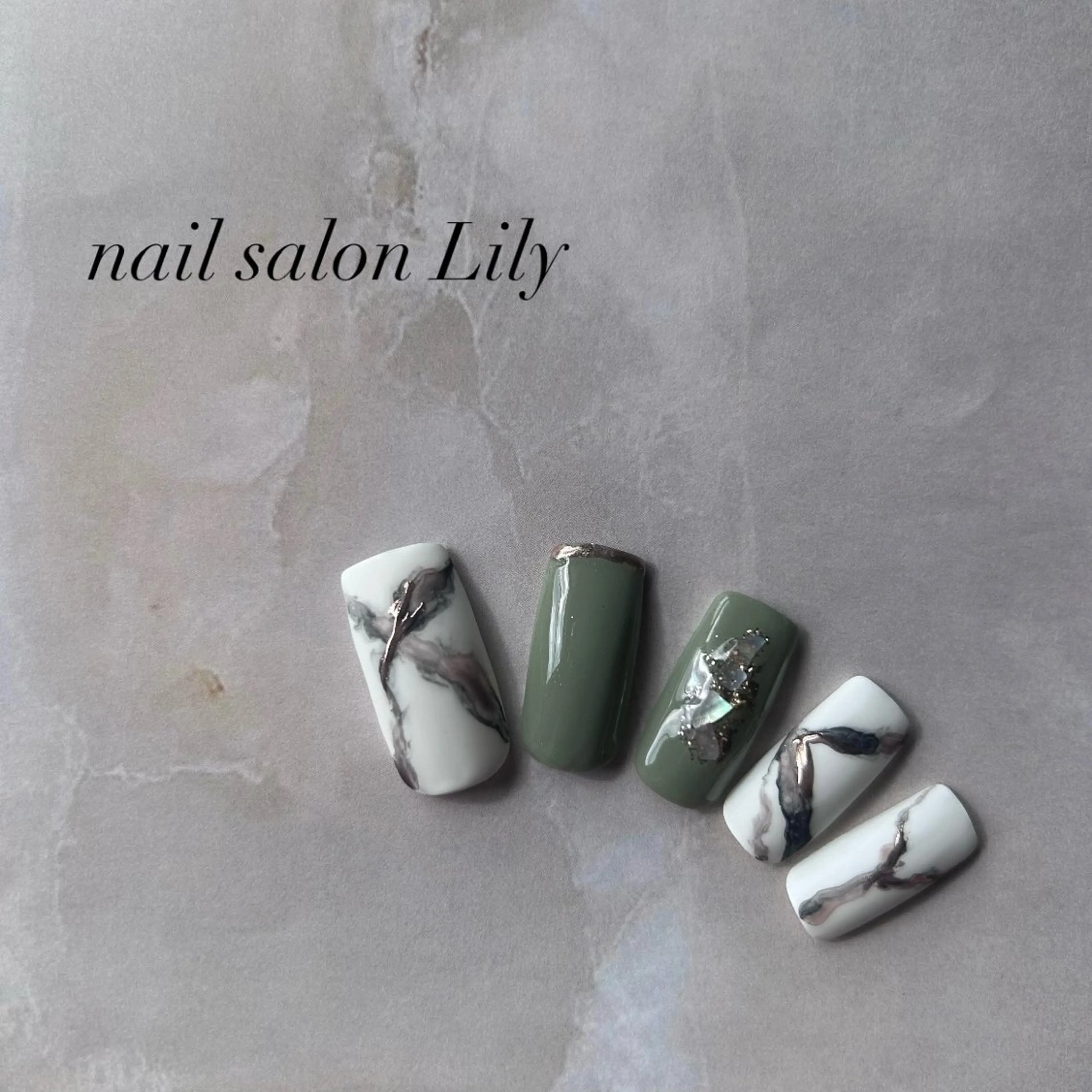 ネイル 大理石ネイル(マーブル) ハンドネイル nail salon Lily所属・藤田 璃々のネイルデザイン