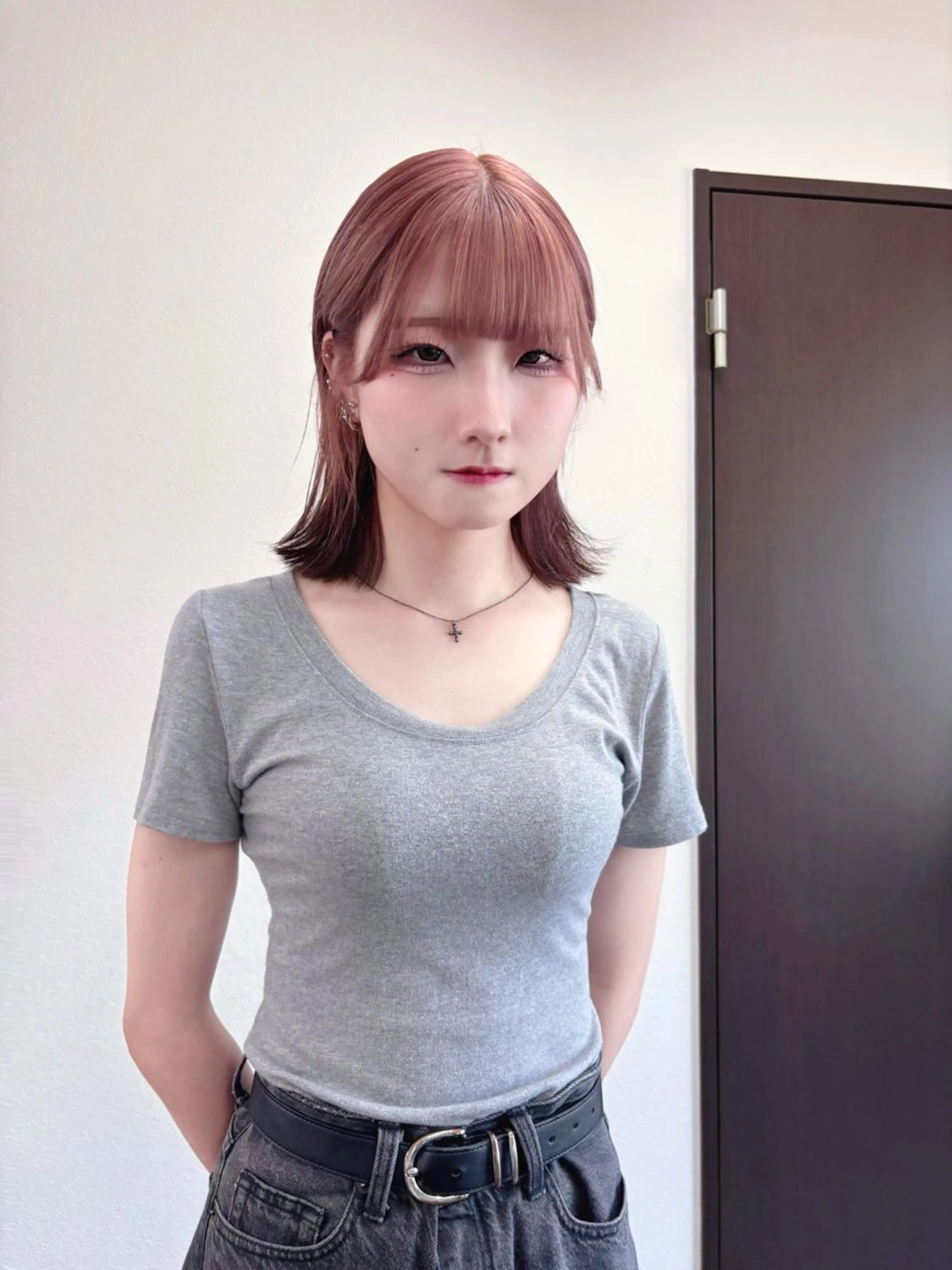 ミディアム カラー ヘアカラー ルプラボウ/ 聖花/透明感カラーのヘアスタイル