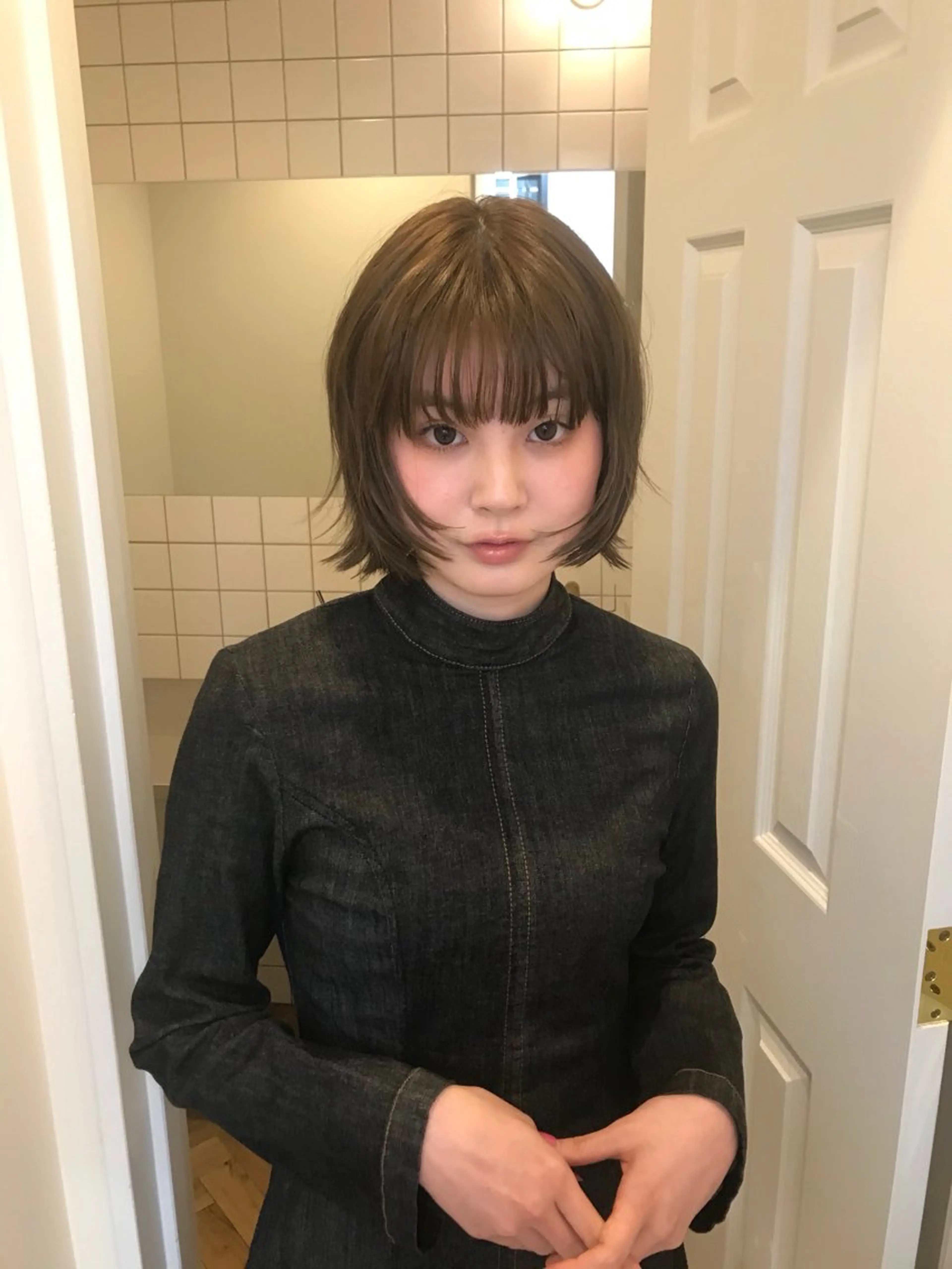 ショート runa/パーマ /ワンカラーモデルのヘアスタイル