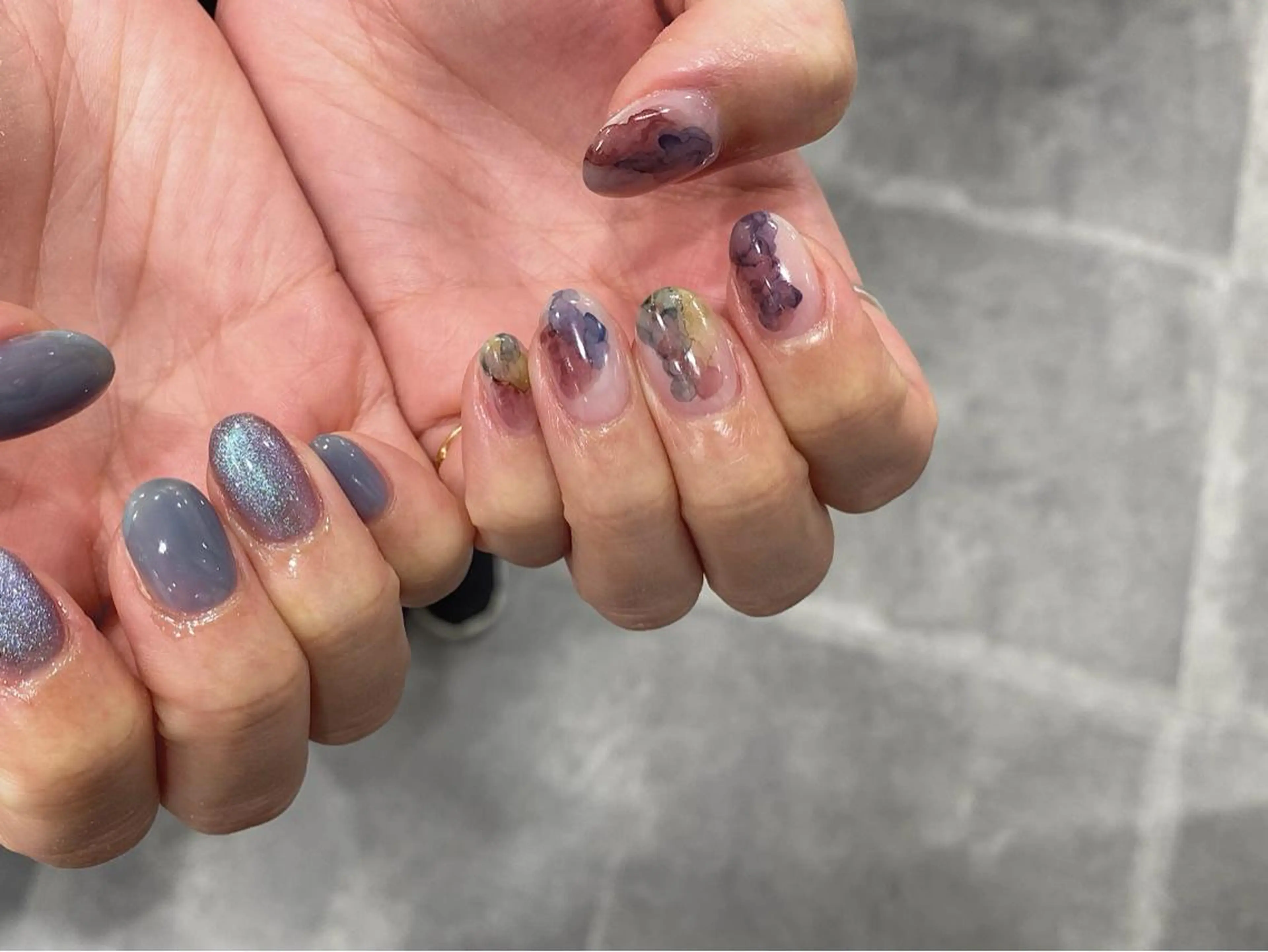 ネイル ハンドネイル NINEnami ニュアンスネイルのネイルデザイン