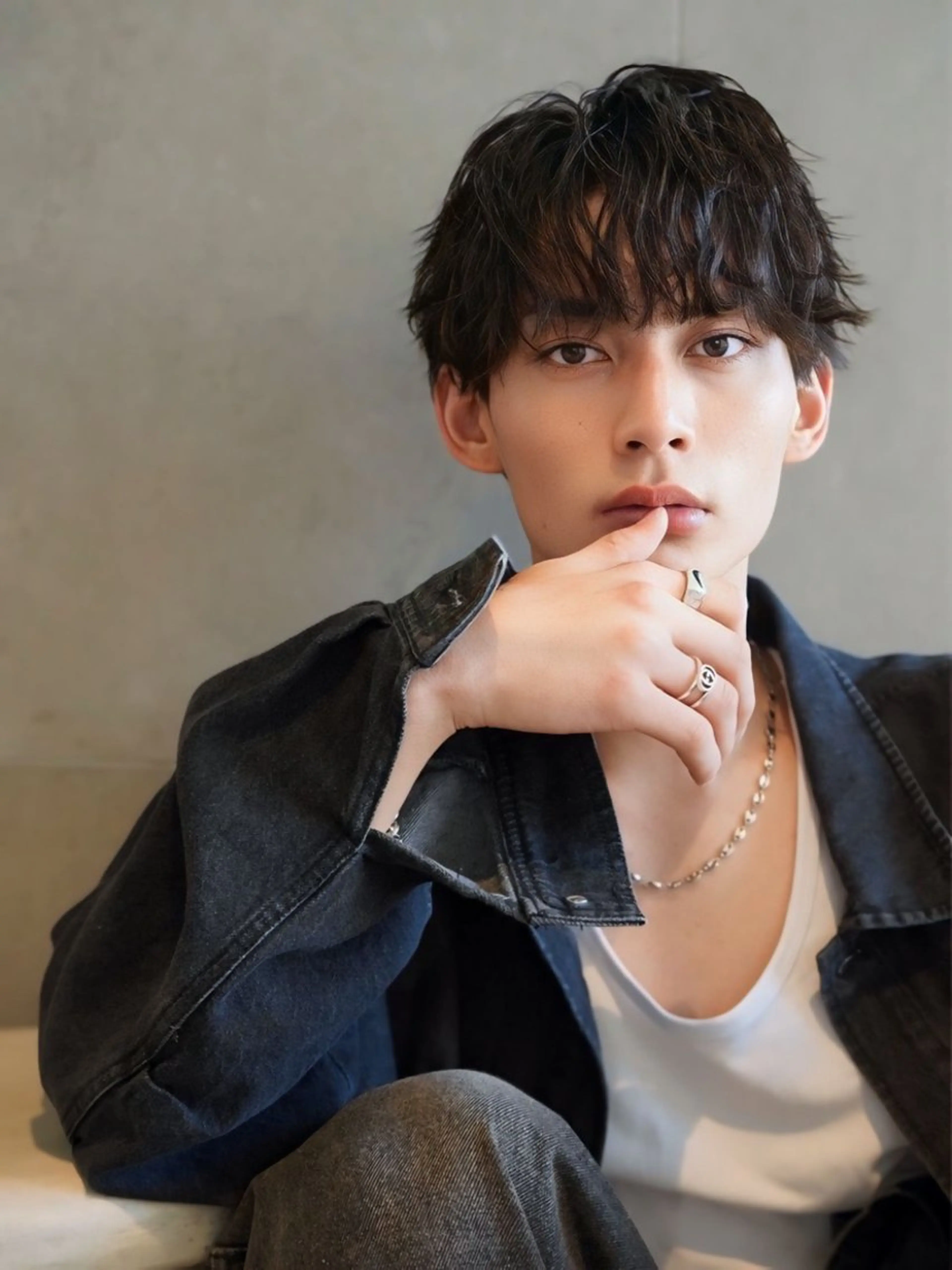 ミディアム パーマ メンズ 辻堂メンズ特化 YU-YAのヘアスタイル