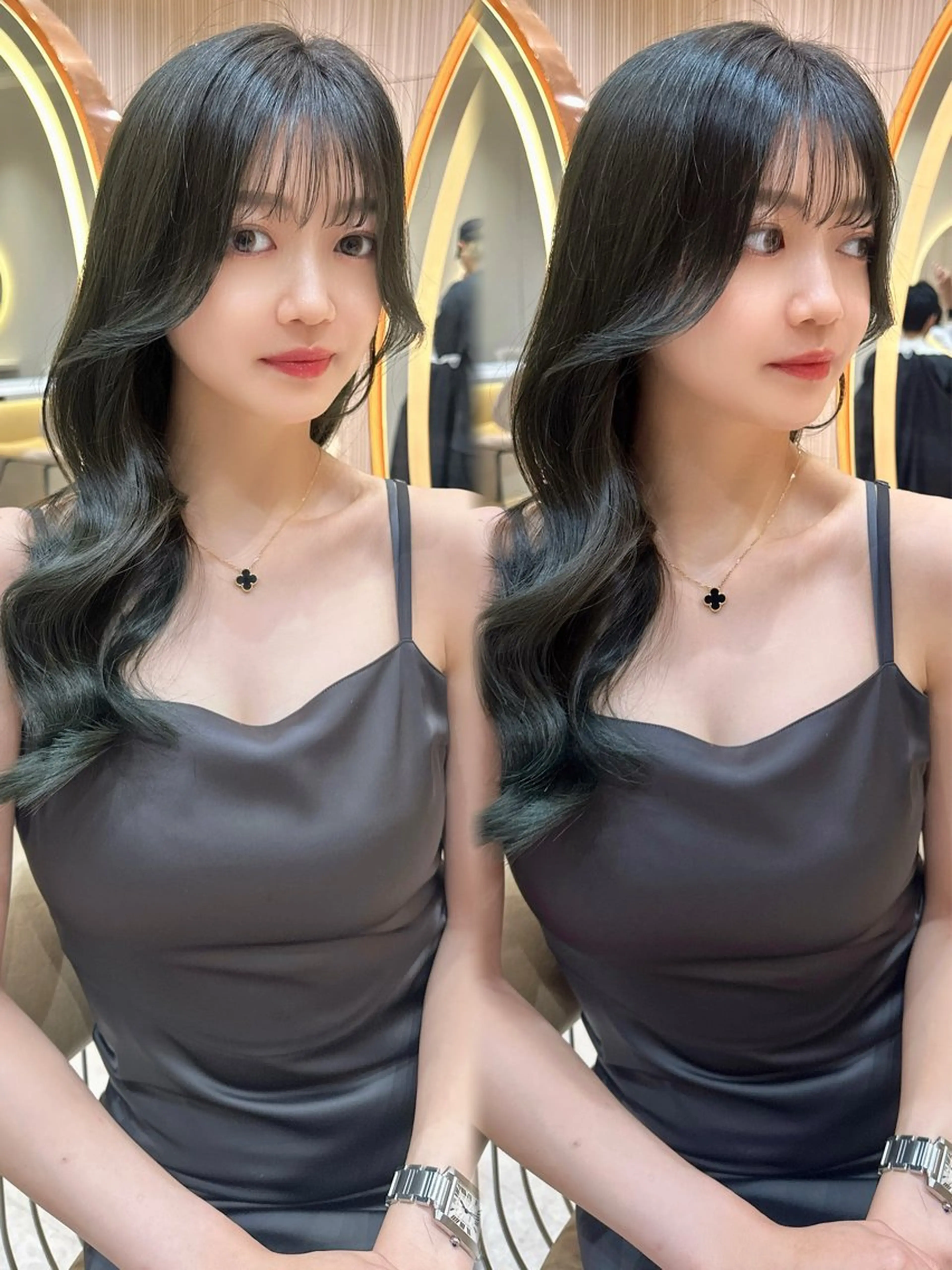 セミロング カラー カット ヘアカラー トリートメント レイヤー❣️縮毛矯正 川村利幸のヘアスタイル