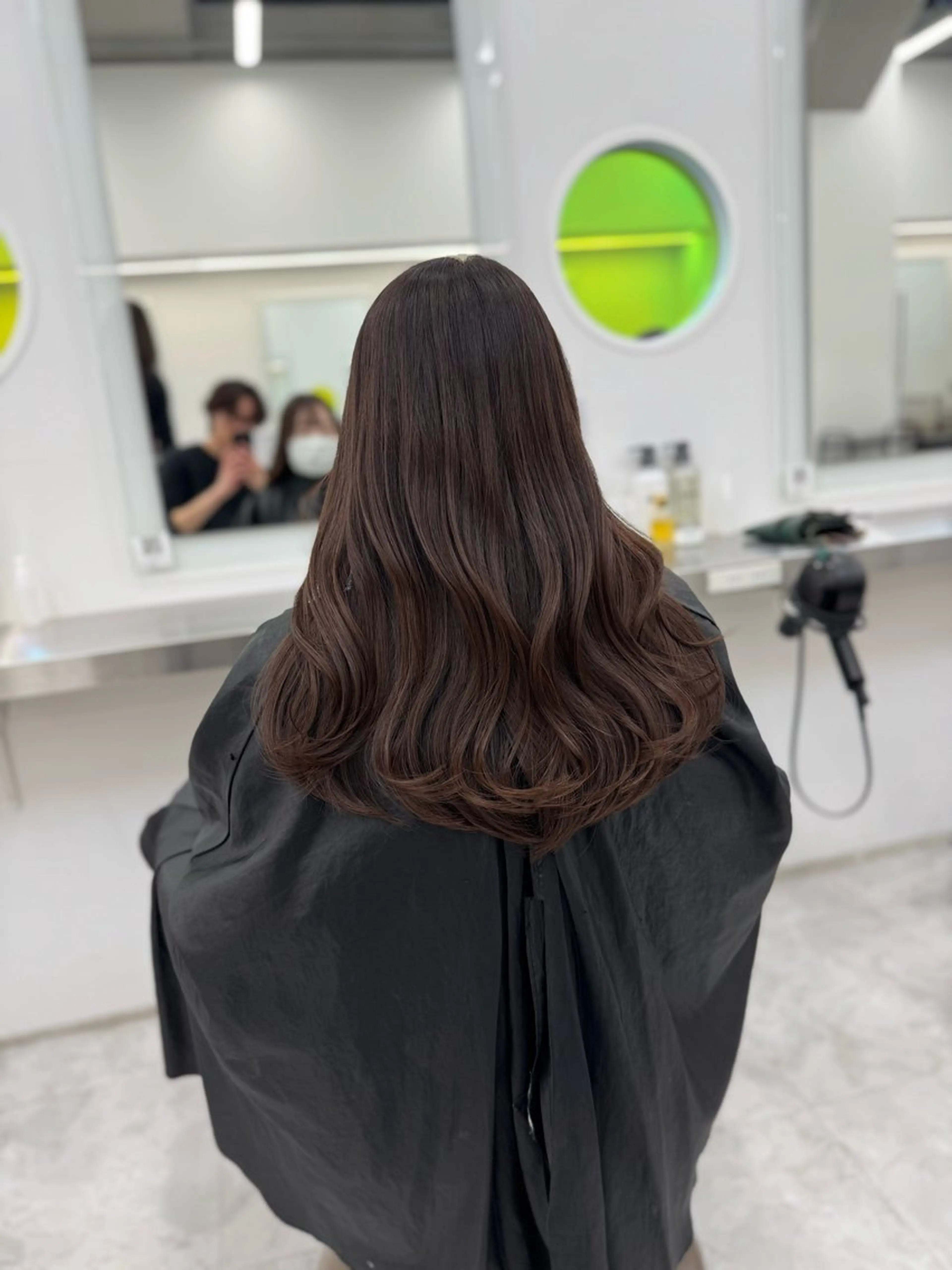 セミロング カラー カット ヘアカラー トリートメント ブリーチなし🤍透明 感カラー🤍しゅうじのヘアスタイル