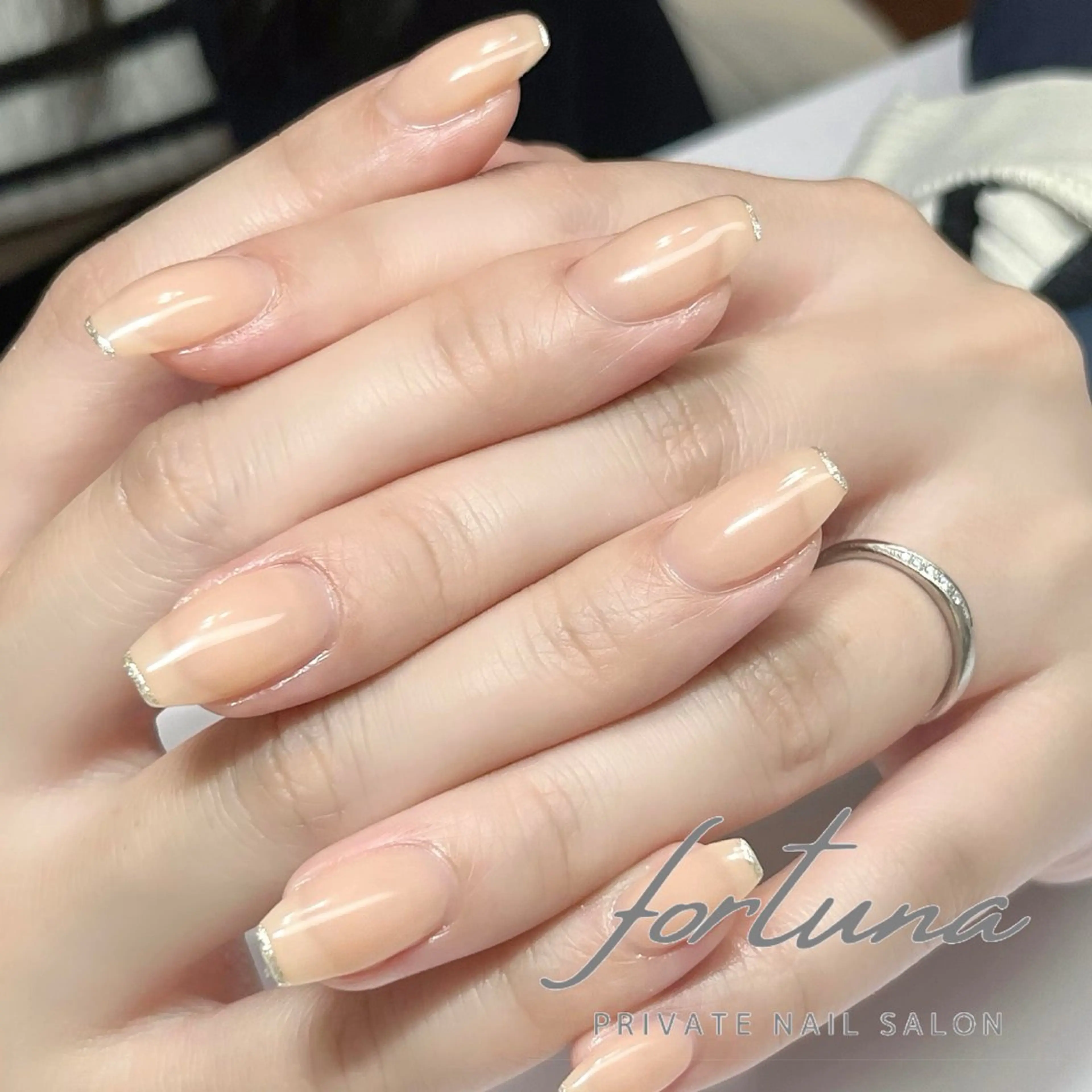 ネイル ジェルネイル ラメ(グリッター) ワンカラーネイル パラジェル シンプルネイル ハンドネイル fortuna 武藤裕美のネイルデザイン