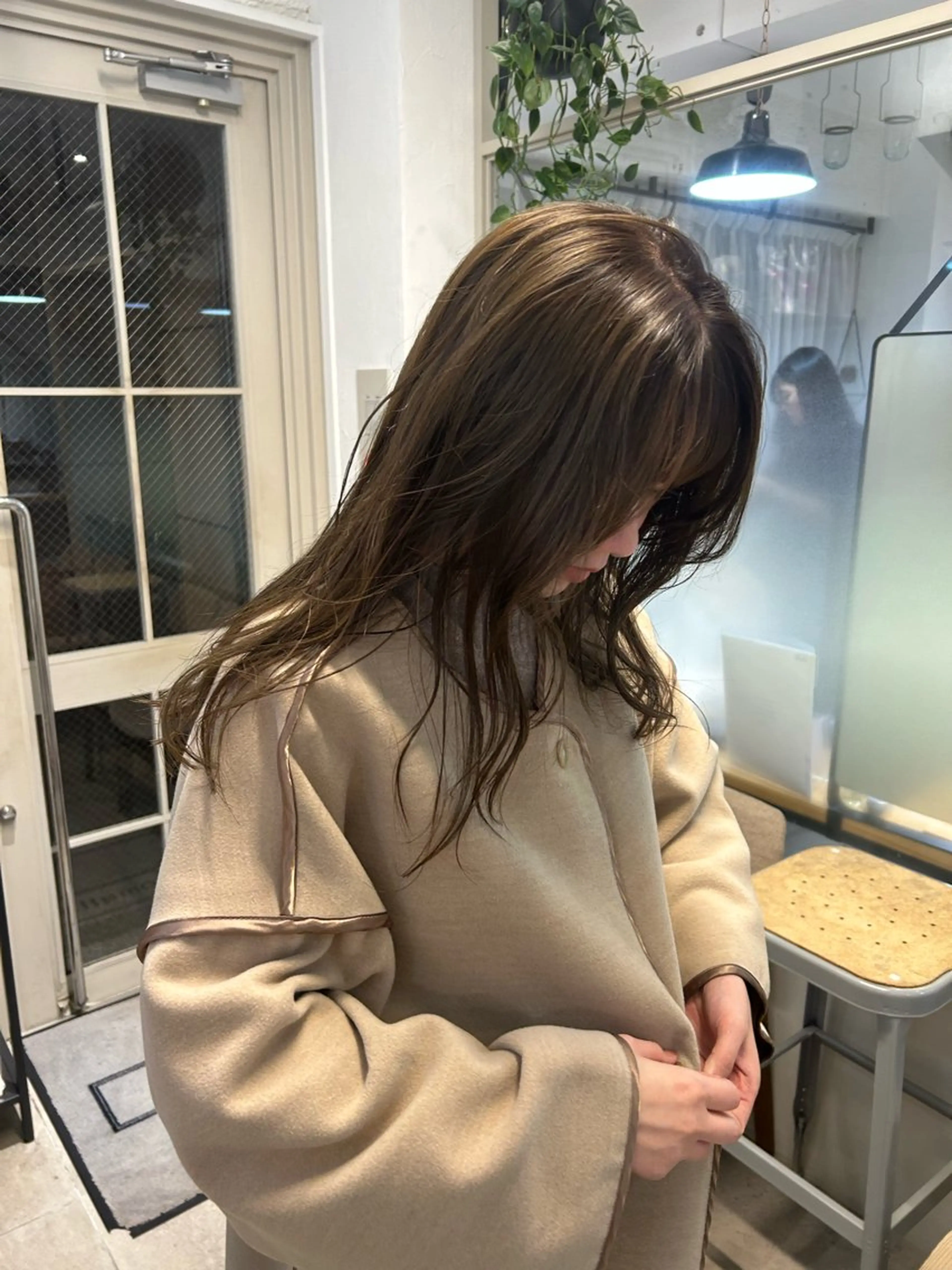 セミロング カラー カット ヘアカラー トリートメント じゅわっと暖色カラー 🍊Moemiのヘアスタイル