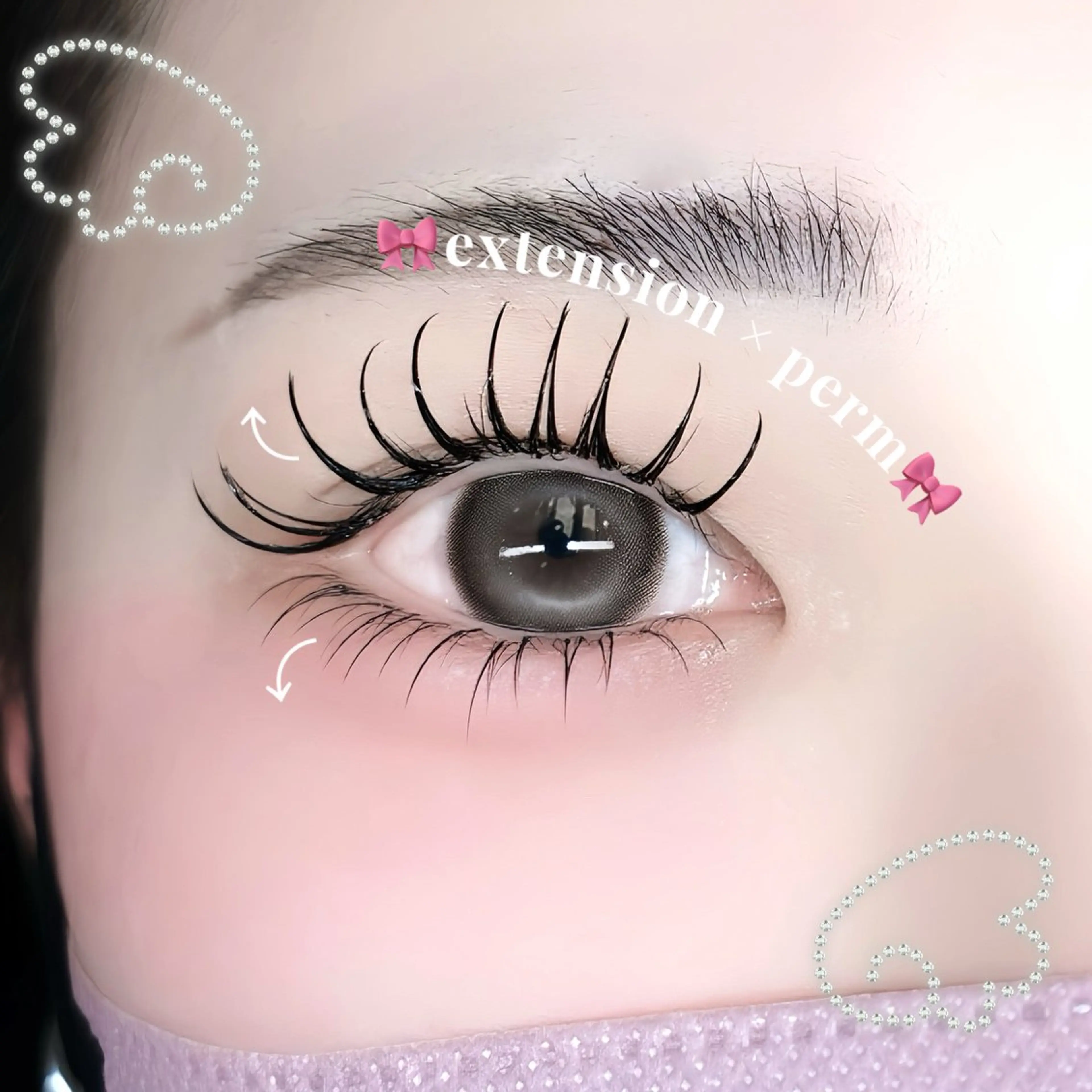 マツエク・マツパ マツエク FaB 千葉店所属・🩶LEDエクステ& 上下パーマRAN🪽のマツエク・マツパデザイン