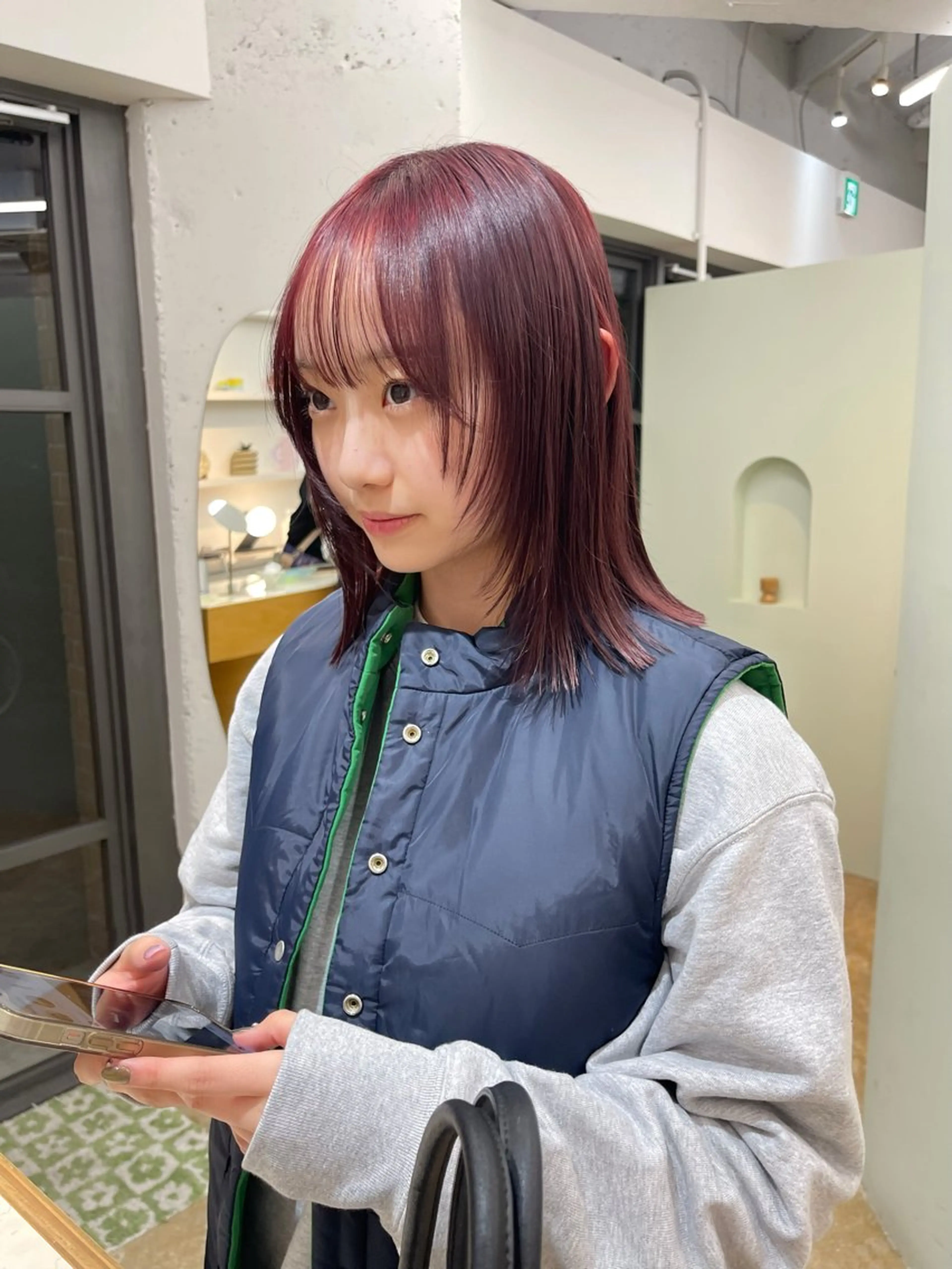 ミディアム yew所属・riko/yew /顔まわりカットのヘアスタイル