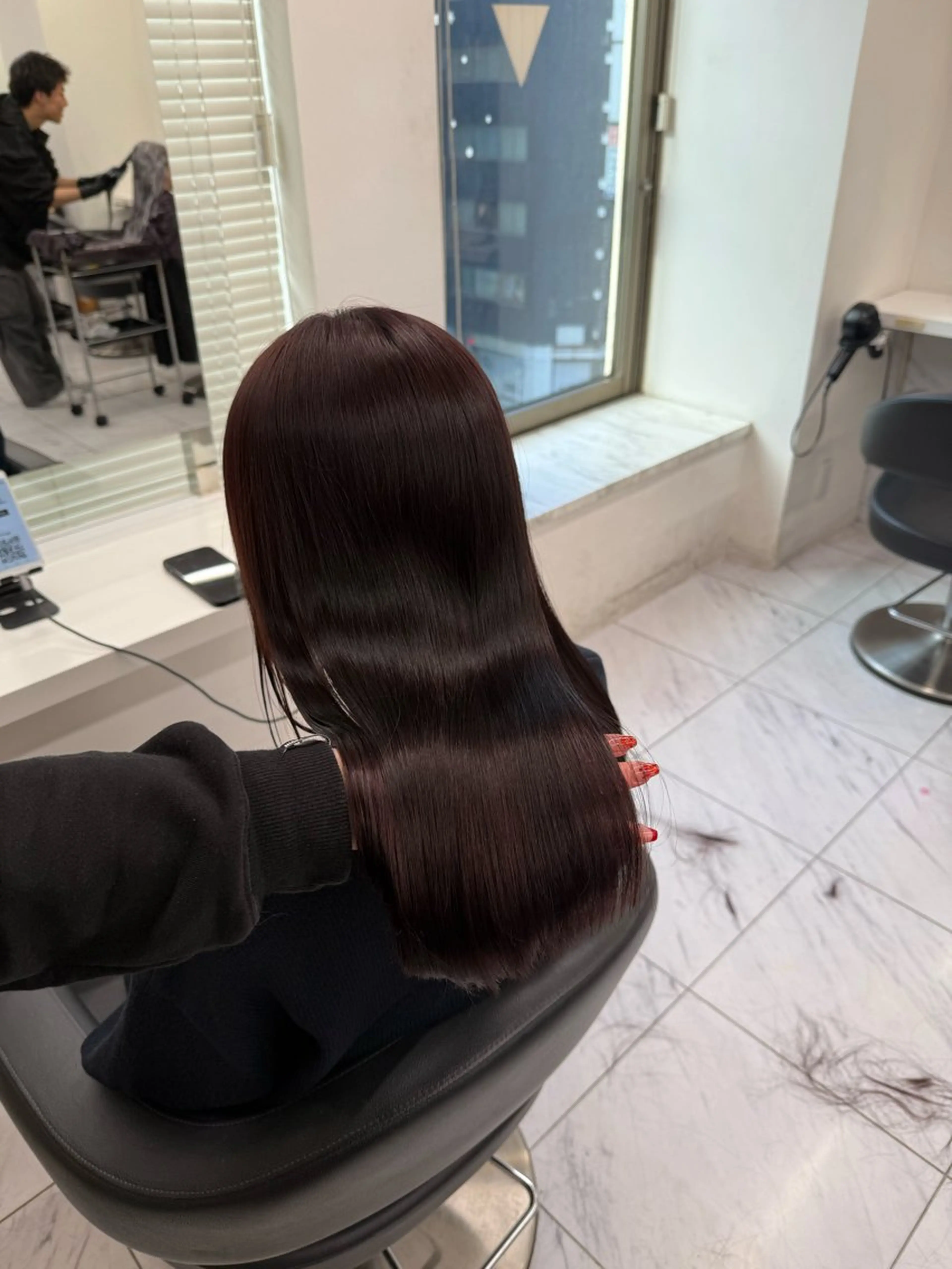 セミロング カラー ヘアアレンジ ヘアカラー トリートメント ヘアセット 💗横浜美容室 💗HARUNAのヘアスタイル