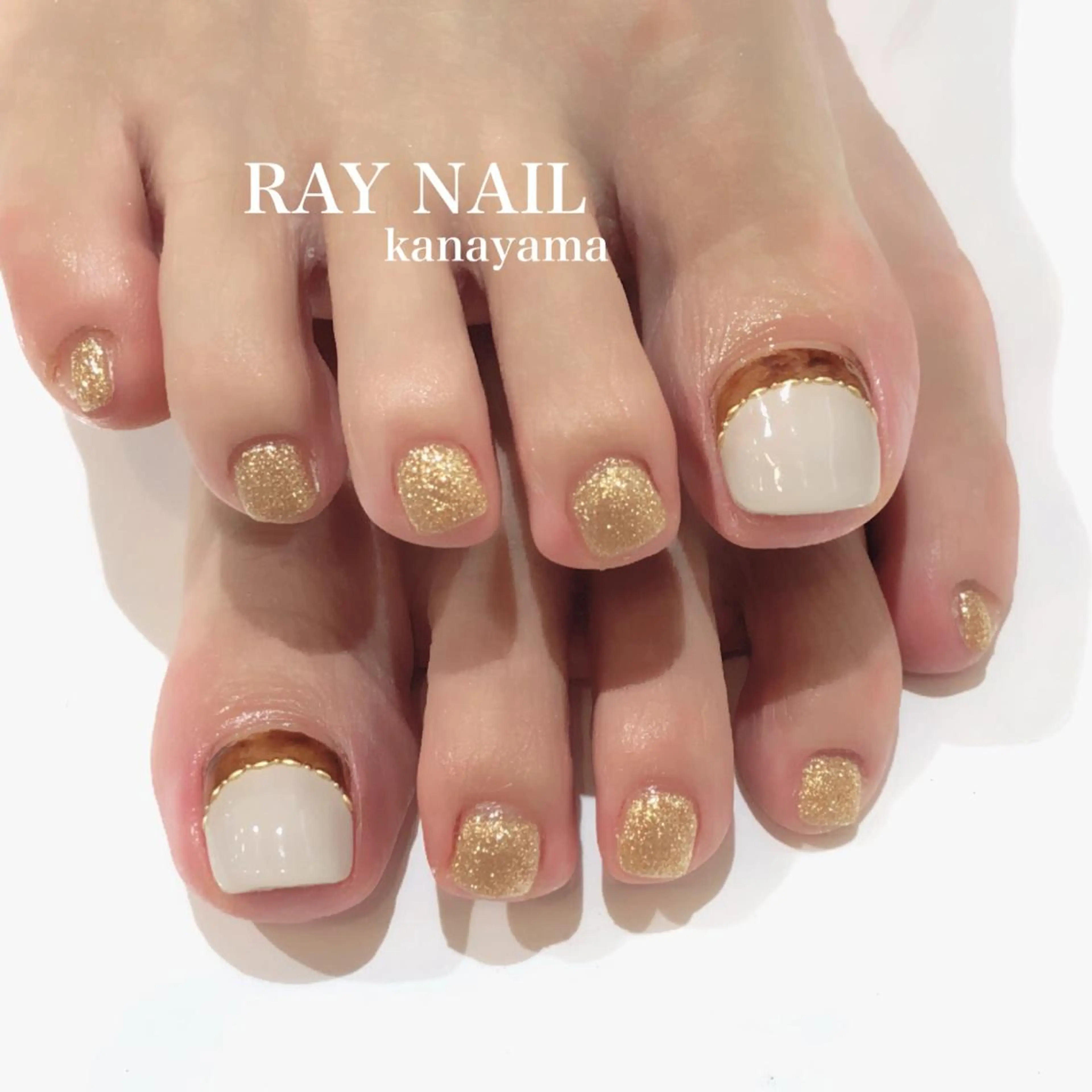 ネイル べっ甲ネイル フットネイル Arowa 伊田のネイルデザイン