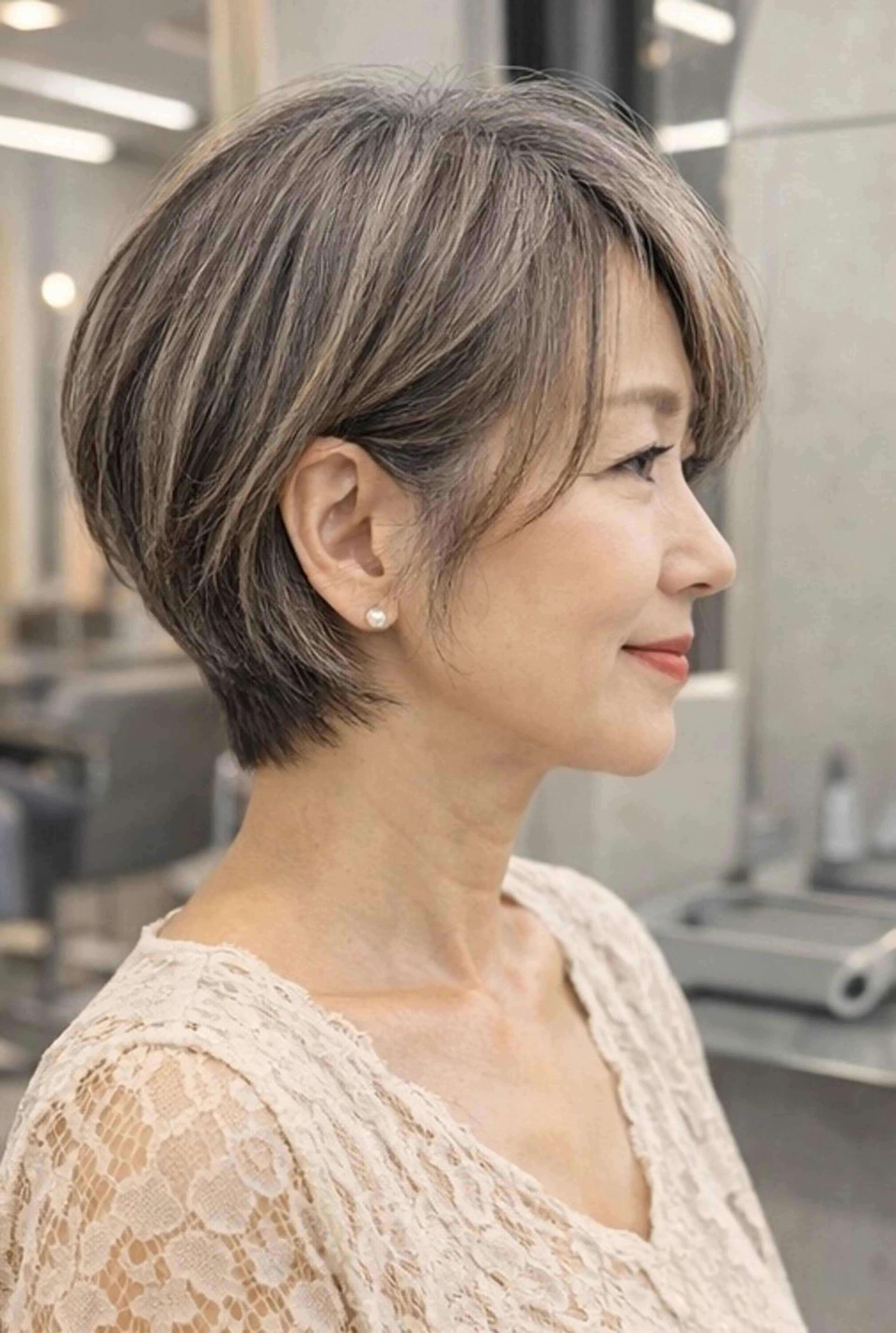 ショート カット ヘアカラー トリートメント 👑白髪ケア👑 ウメダナオヤのヘアスタイル