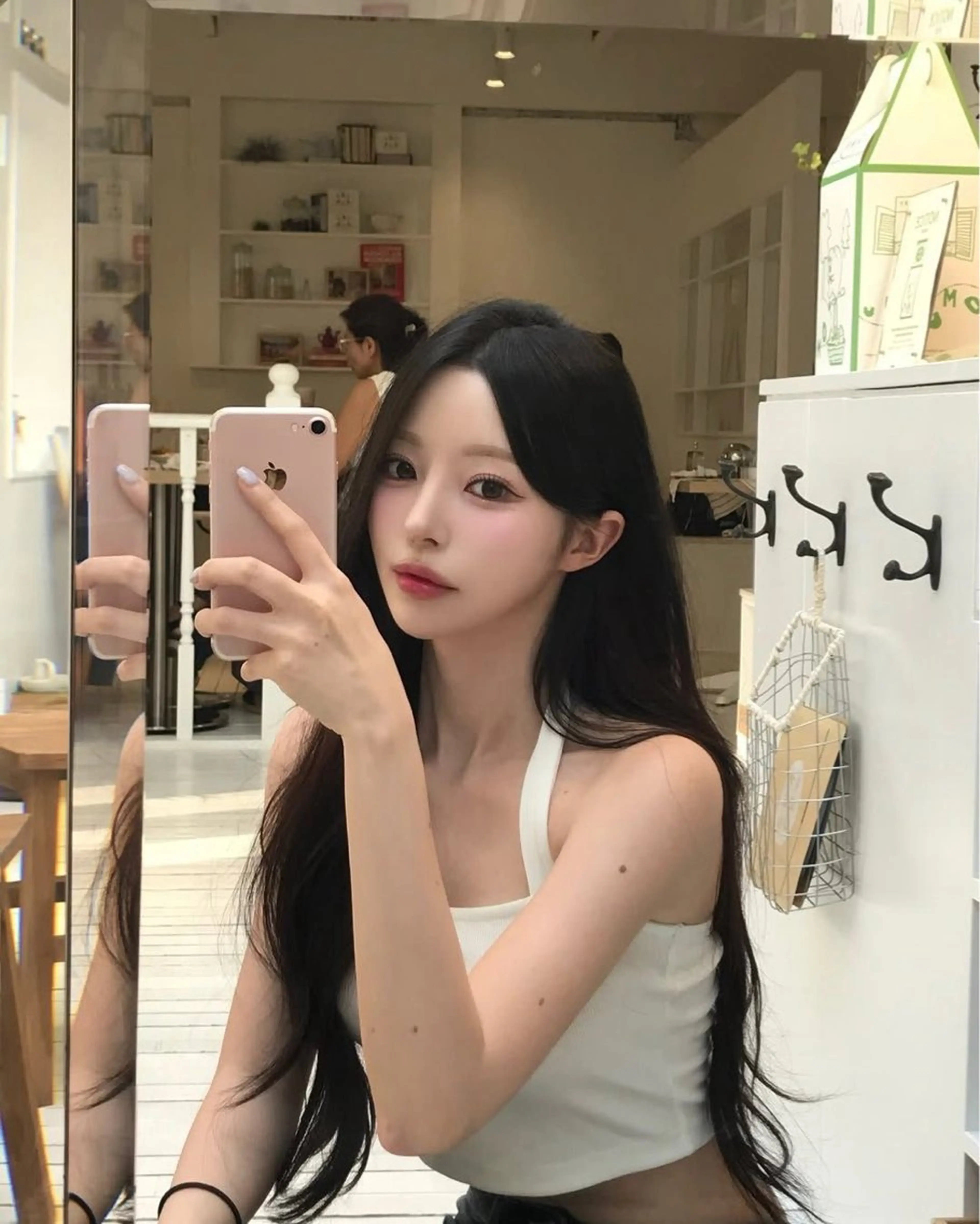 ロング カラー カット ヘアカラー 韓国風暗髪ヘア🤍 🫧MIREIのヘアスタイル