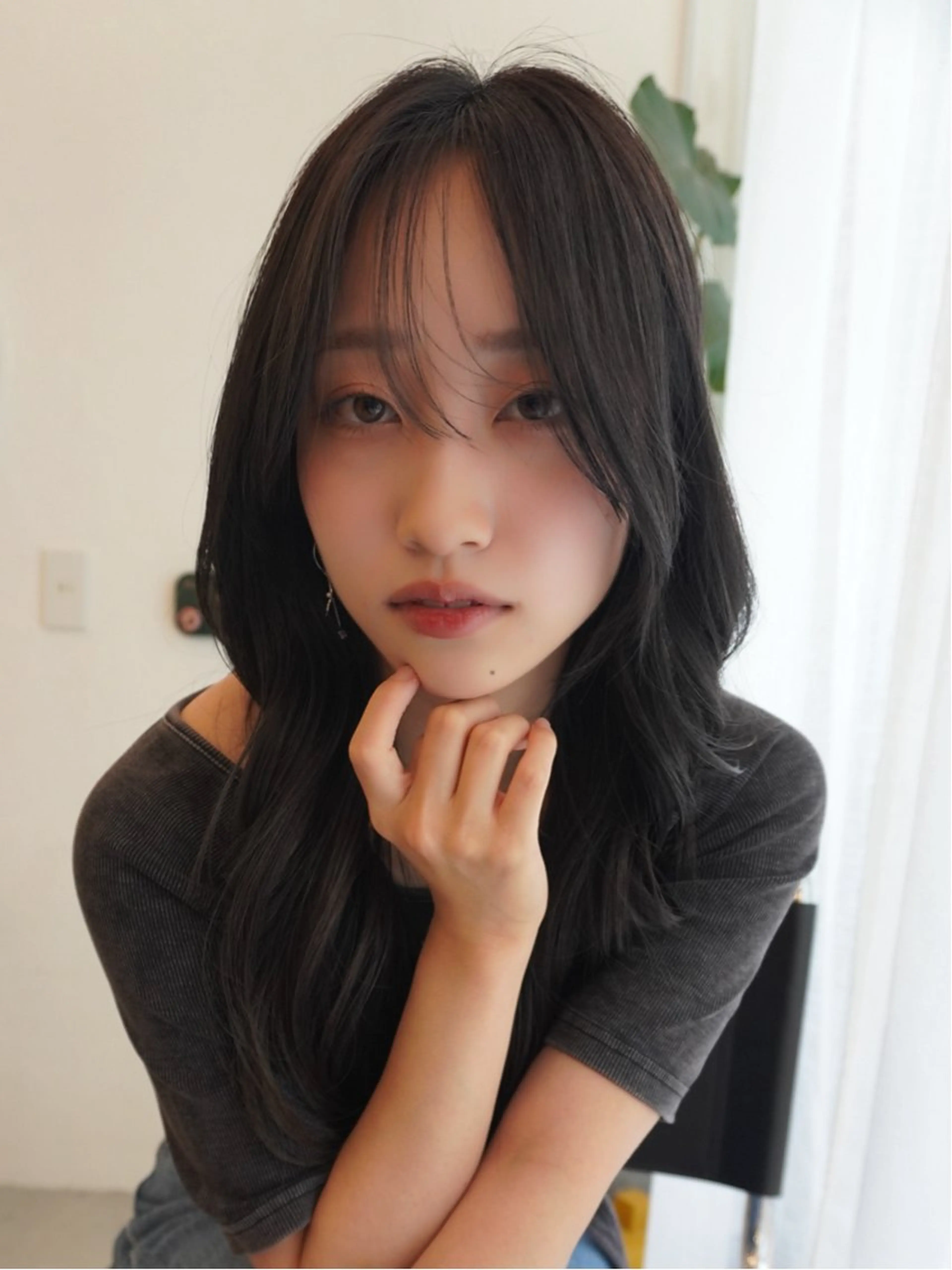 ロング カラー パーマ カット ヘアカラー トリートメント コテ巻き/パーマ/艶 透明感/荻原凜太郎のヘアスタイル