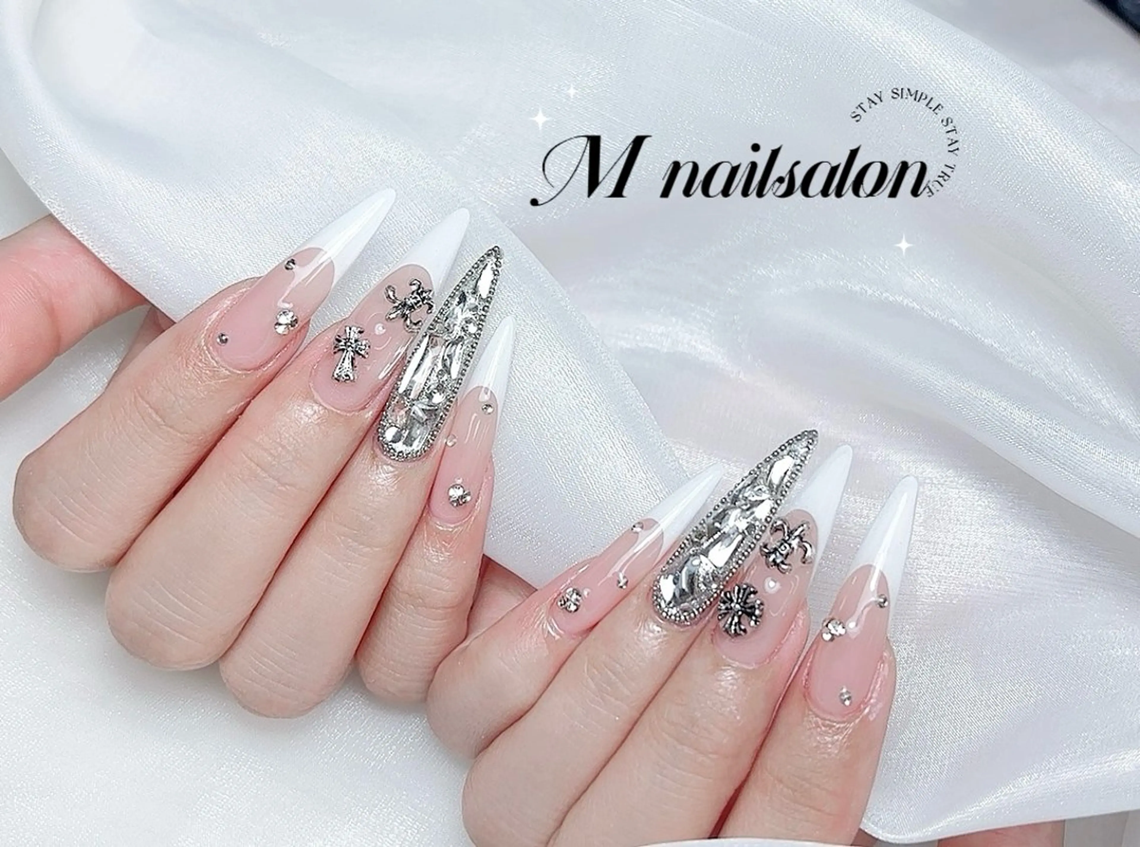 ネイル ハンドネイル M🌷nail 長さだし専門店のネイルデザイン