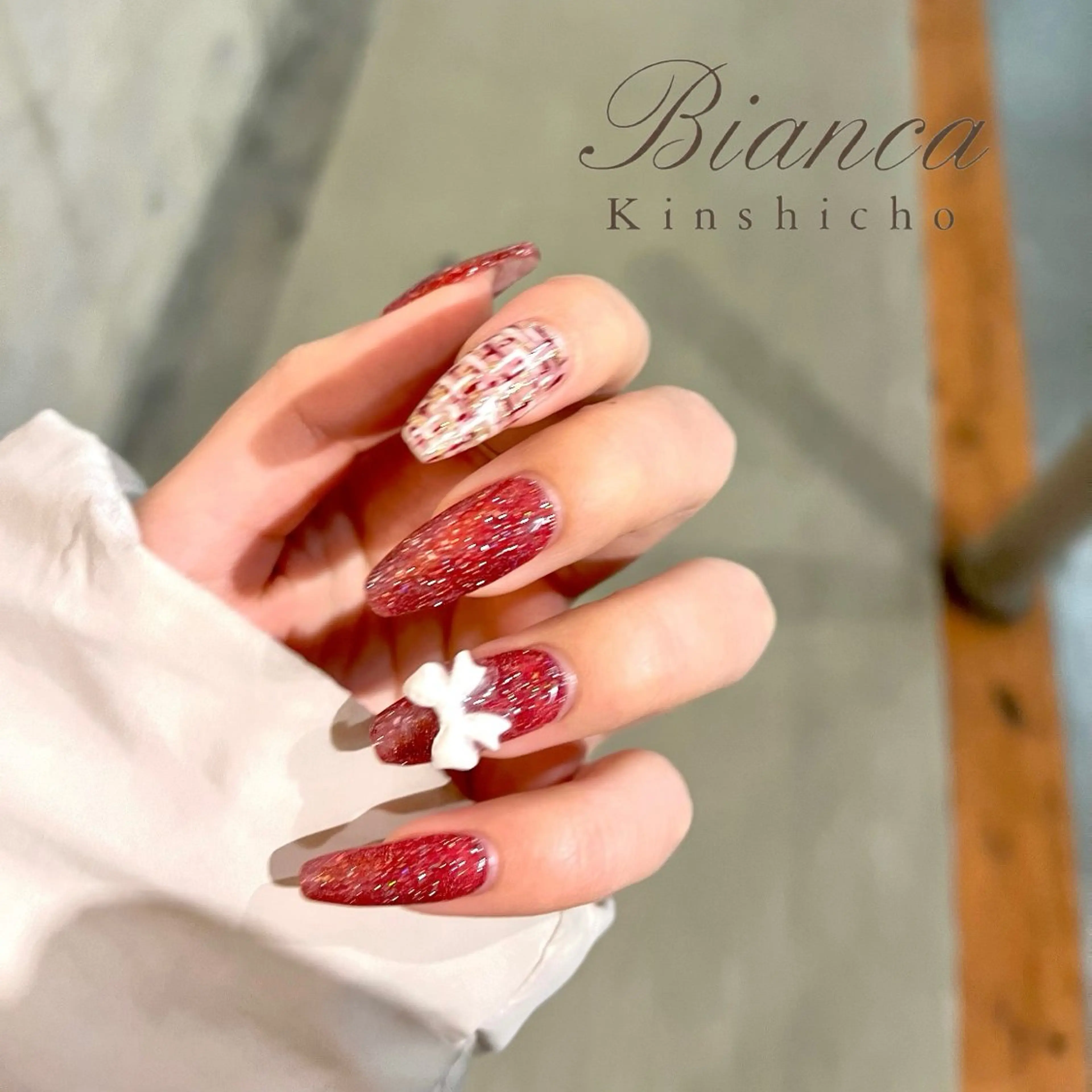 ネイル フラッシュネイル ツイードネイル One’Ness所属・One’Ness Nana🤍のネイルデザイン