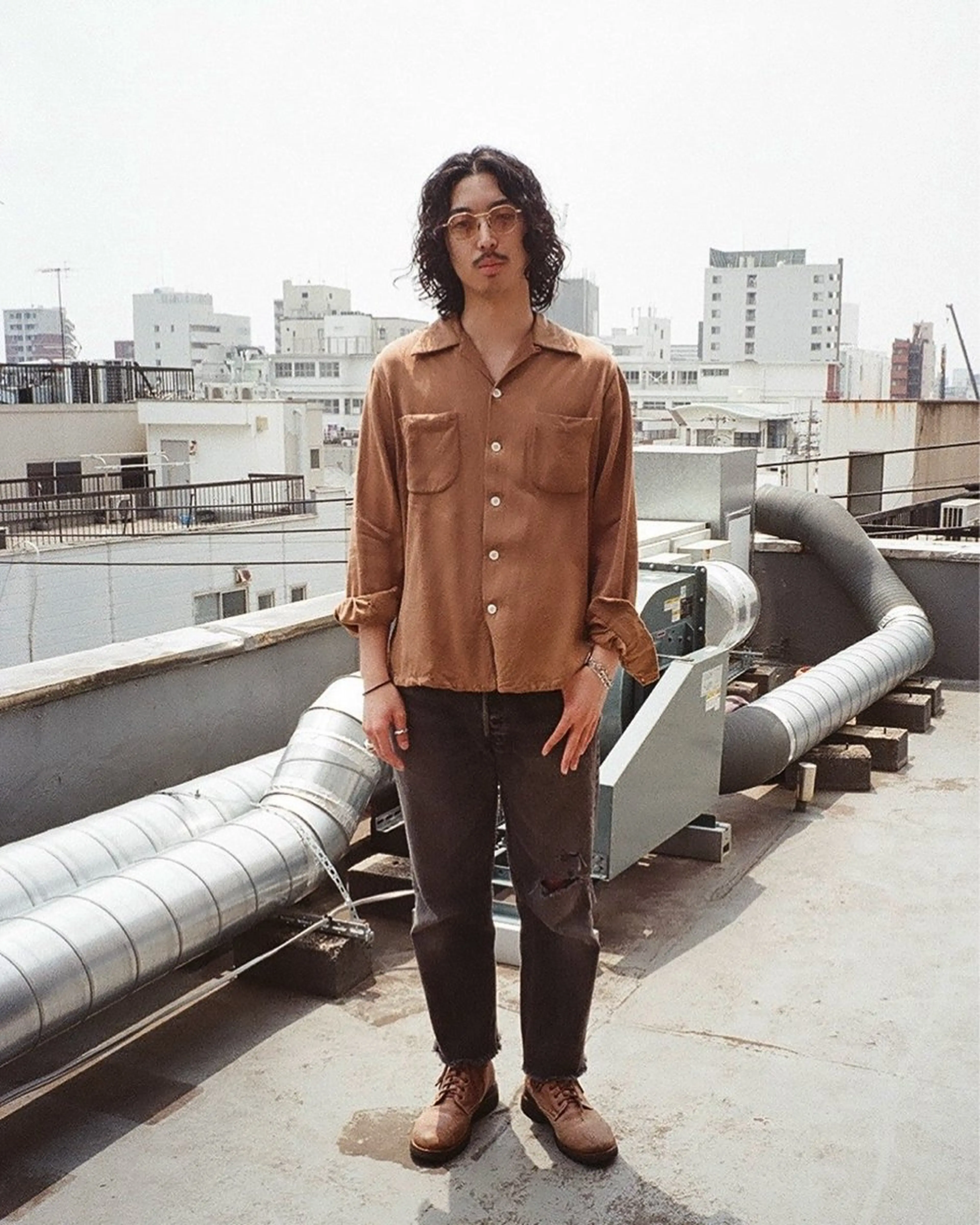 ミディアム パーマ メンズ 小森 優哉のヘアスタイル