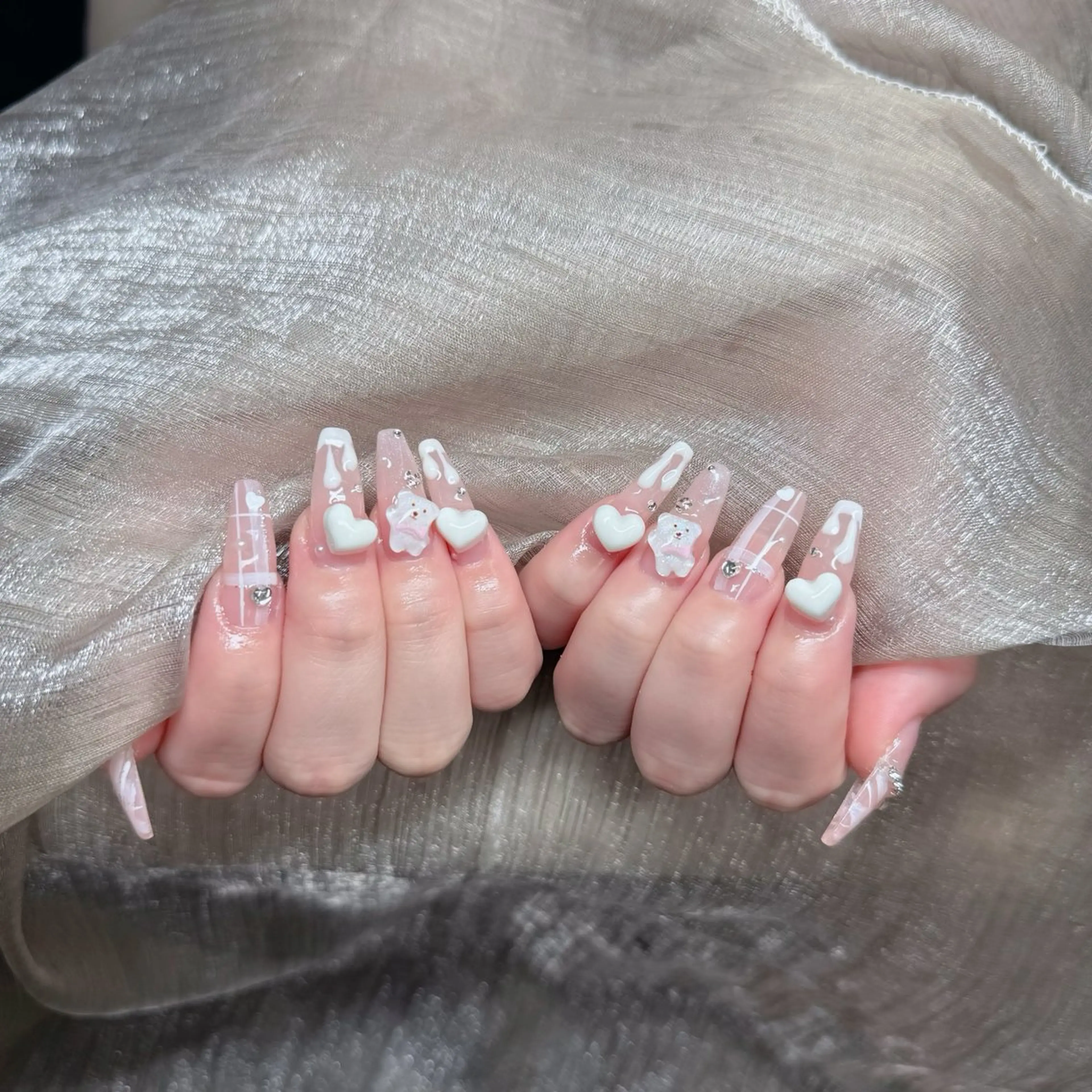 ネイル アートネイル フレンチネイル ジェルネイル 韓国ネイル マグネットネイル Lenie Shinokuboのネイルデザイン