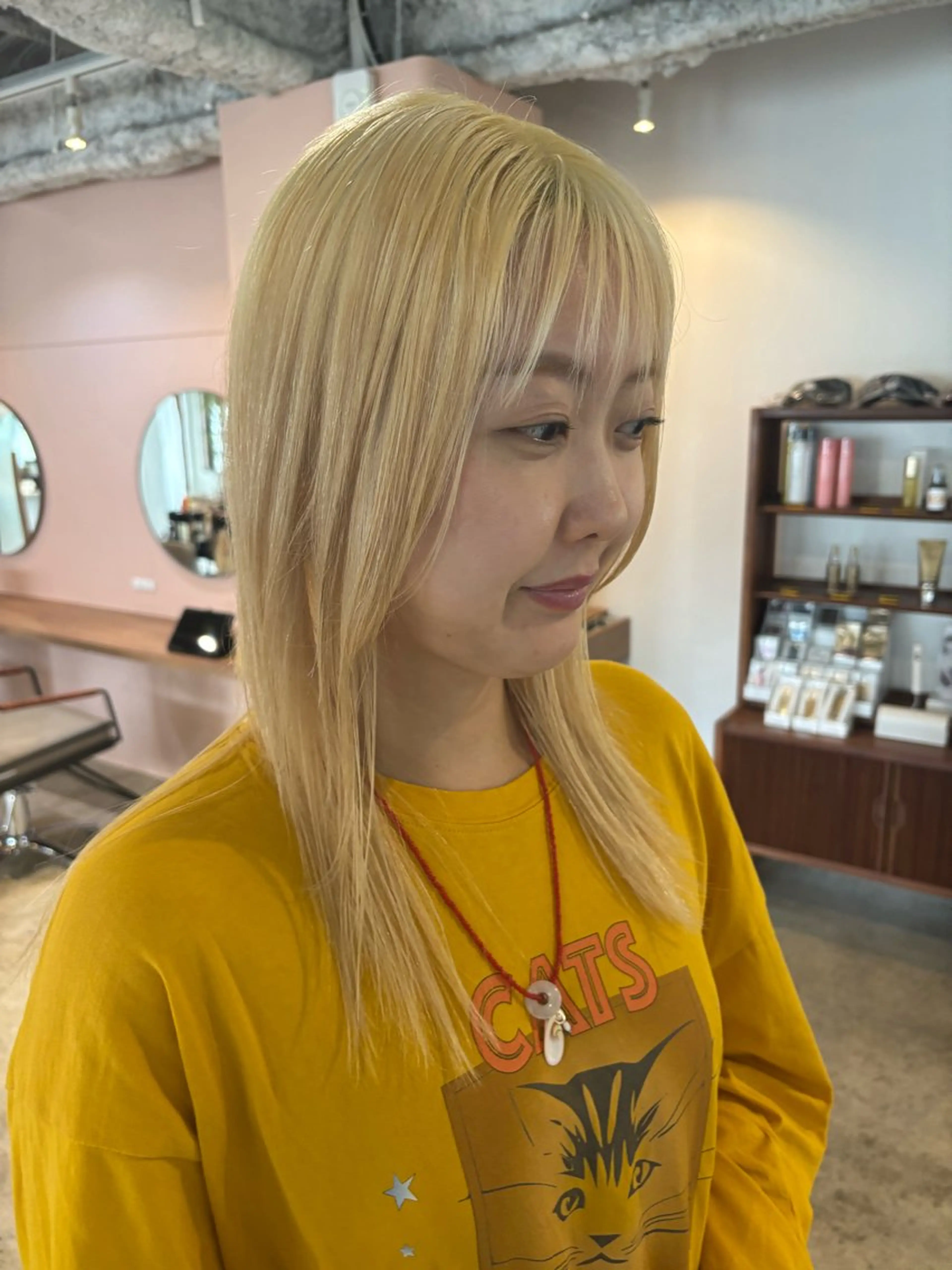 セミロング カラー ヘアカラー トリートメント Hayashi Shioriのヘアスタイル