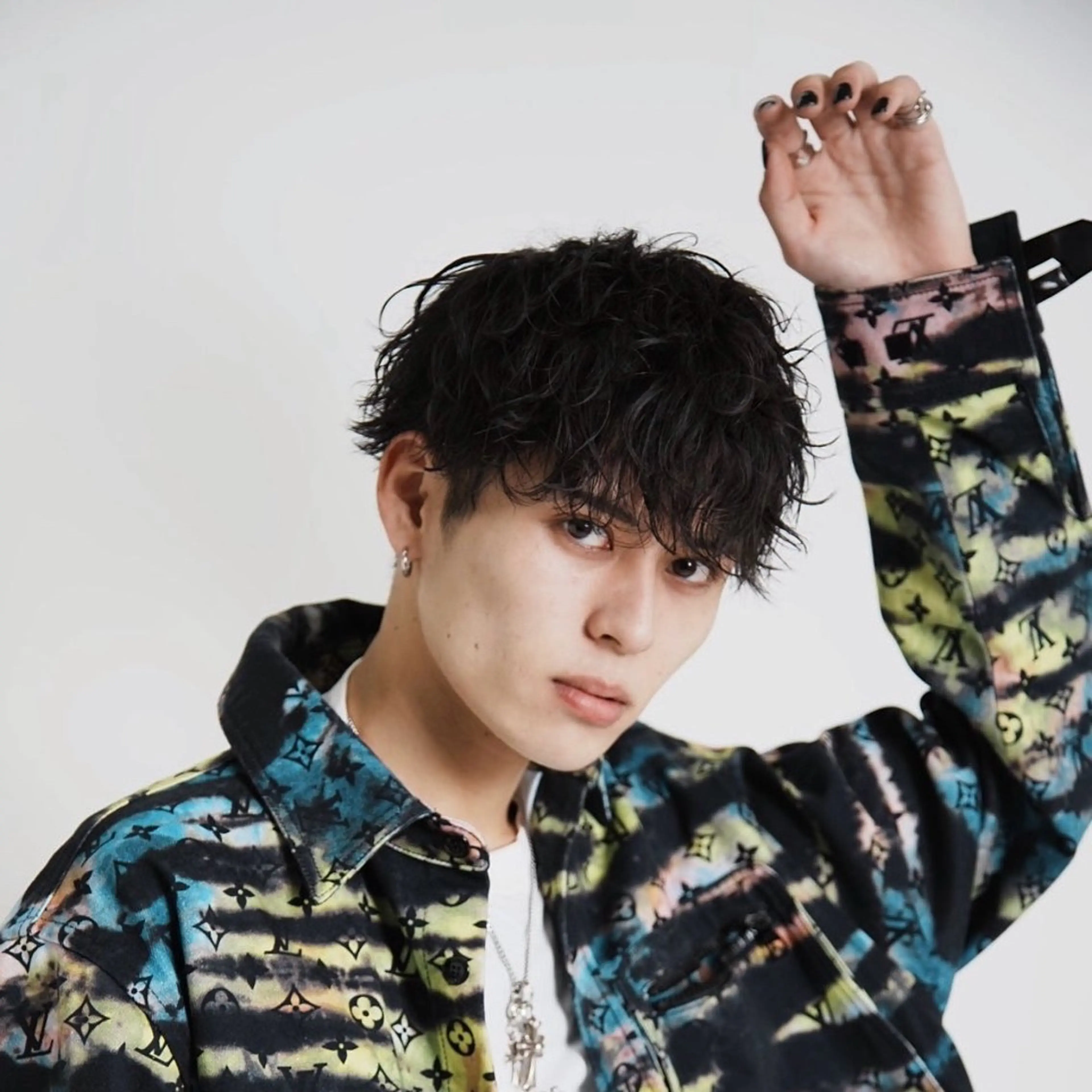 ミディアム カラー パーマ メンズ カット パーマ トリートメント シースルーマッシュ/ メンズ/KYOHEIのヘアスタイル