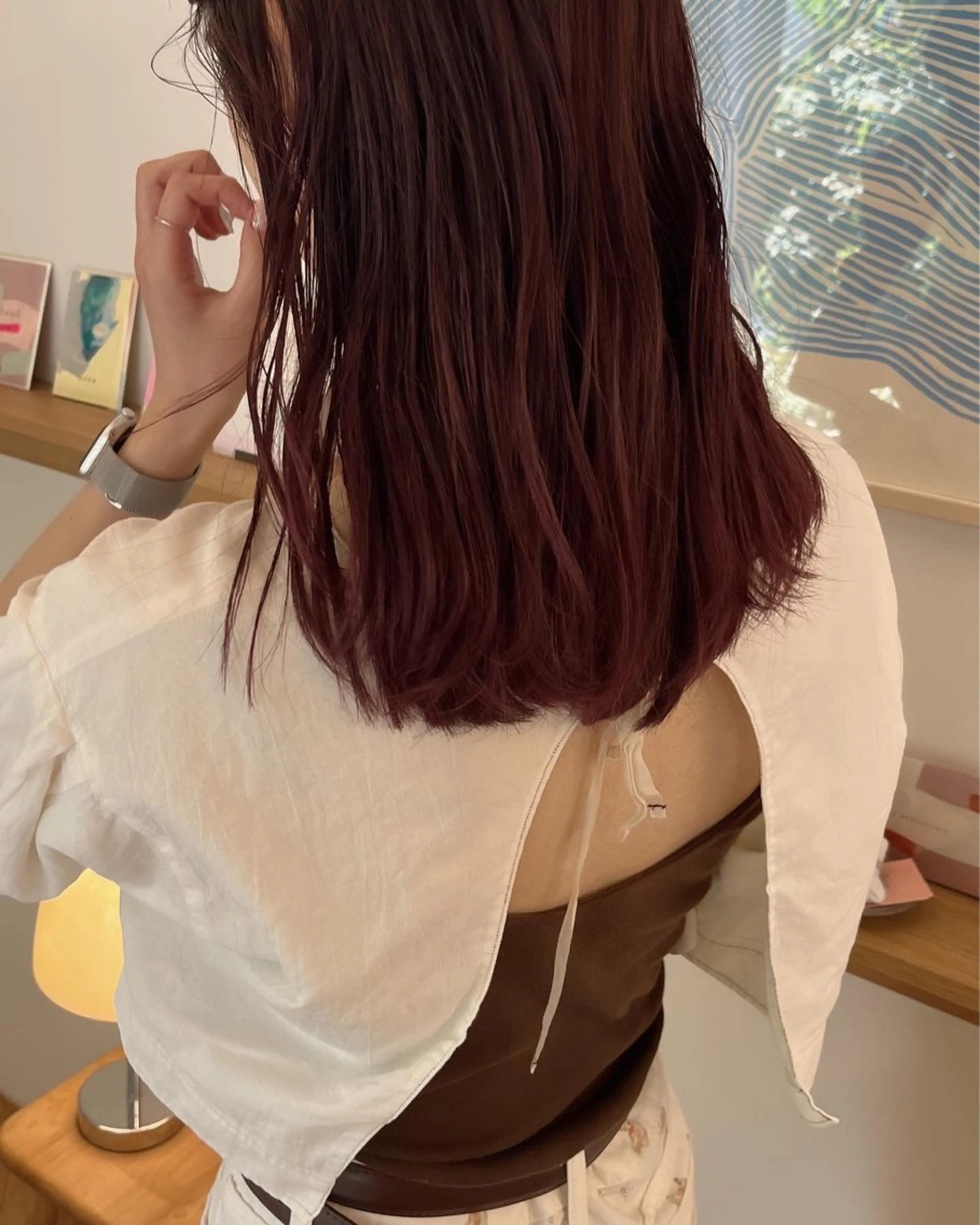 セミロング カラー ブラウンカラー カット ヘアカラー トリートメント yupi🐈‍⬛ レイヤー/パーマのヘアスタイル