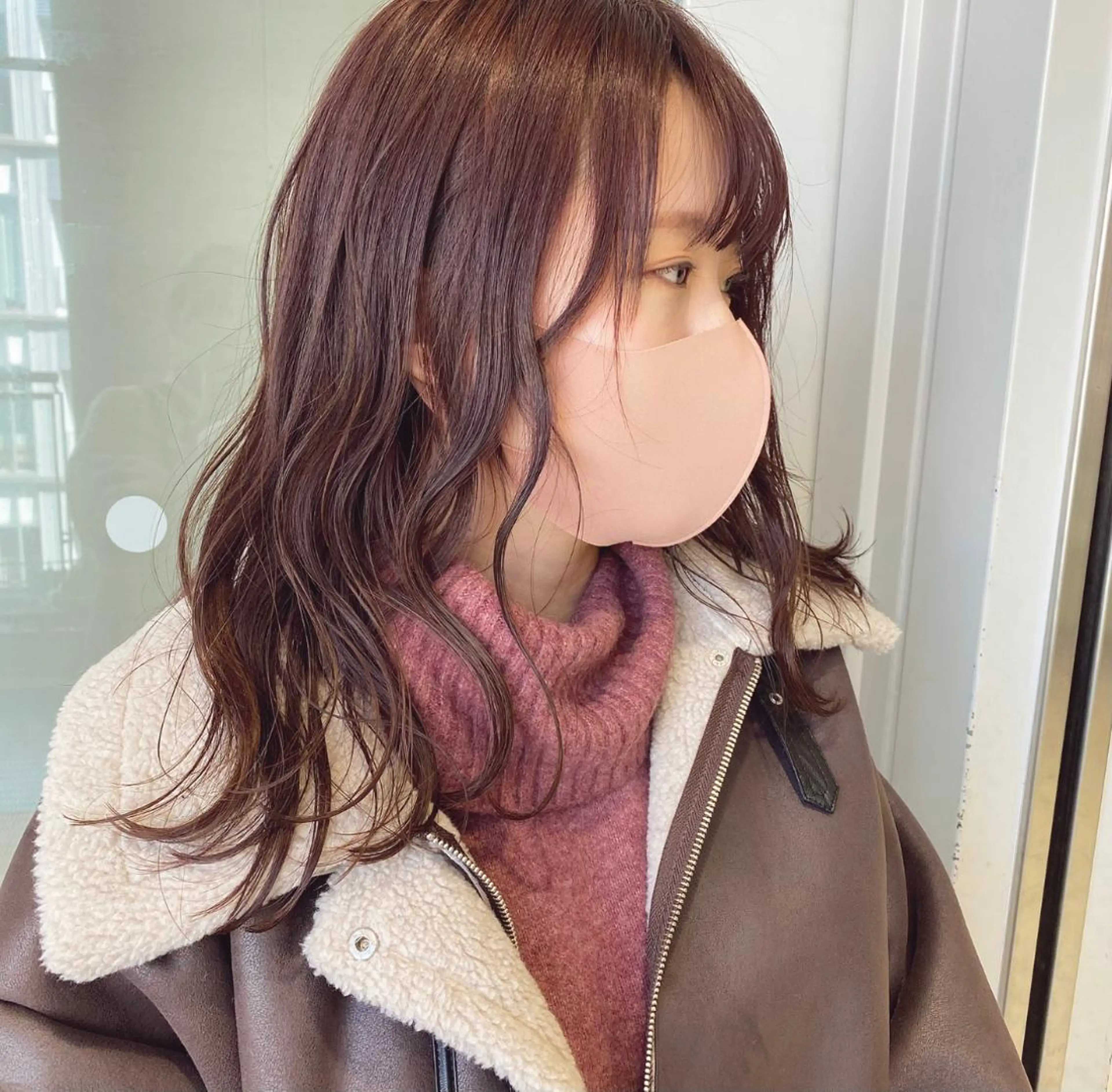 ミディアム カラー ブラウンカラー ピンクカラー ヘアカラー ボブ/salut町田 🧡kanaのヘアスタイル