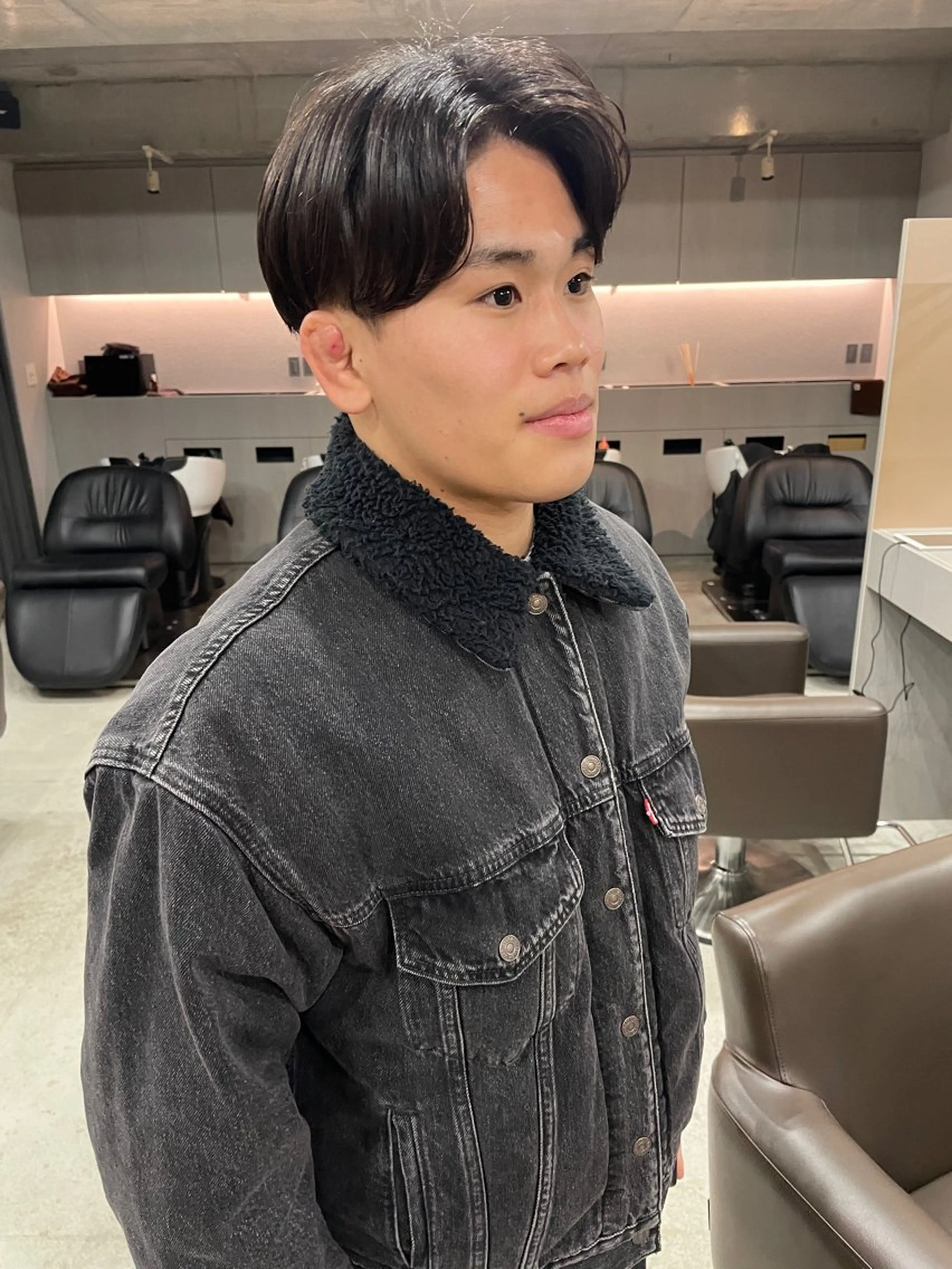 ショート カラー パーマ メンズ カット ヘアカラー トリートメント 表参道/髪質改善・ 透明感 colorのヘアスタイル