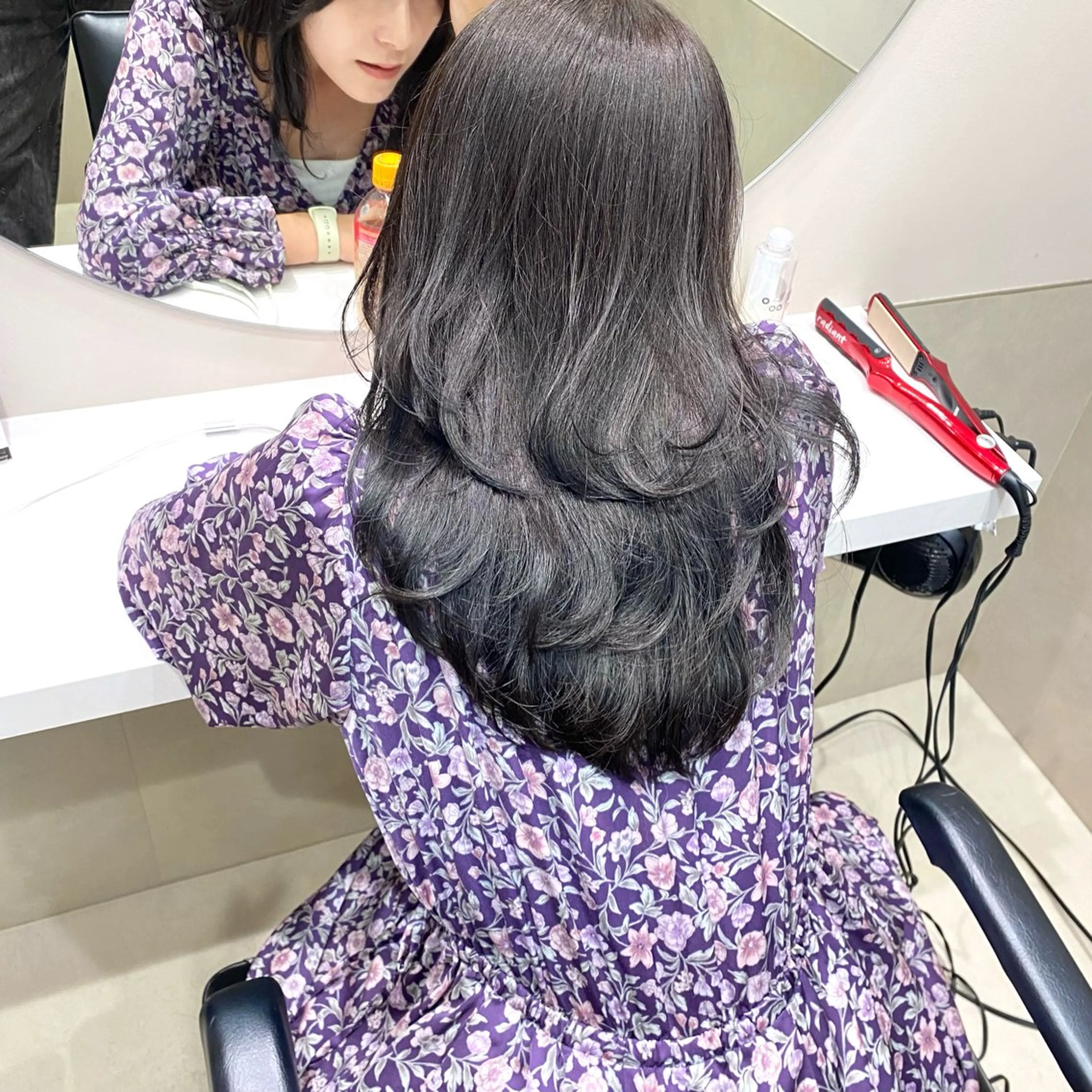 ミディアム カラー トリートメント 髪質改善水素TR× レイヤーカット/熊澤のヘアスタイル