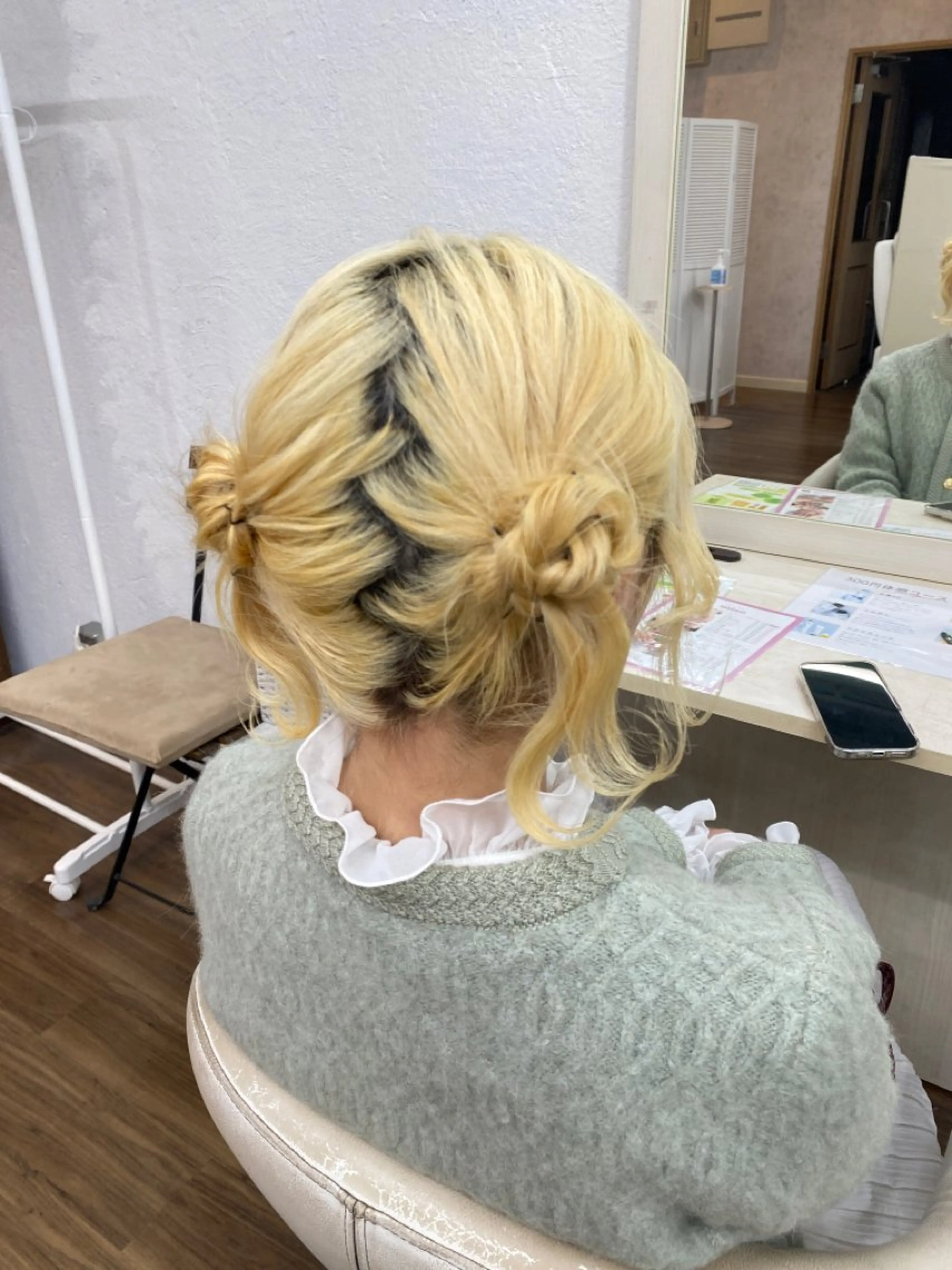 ミディアム ヘアアレンジ ヘアセット GLOSS 心斎橋 山上のヘアスタイル