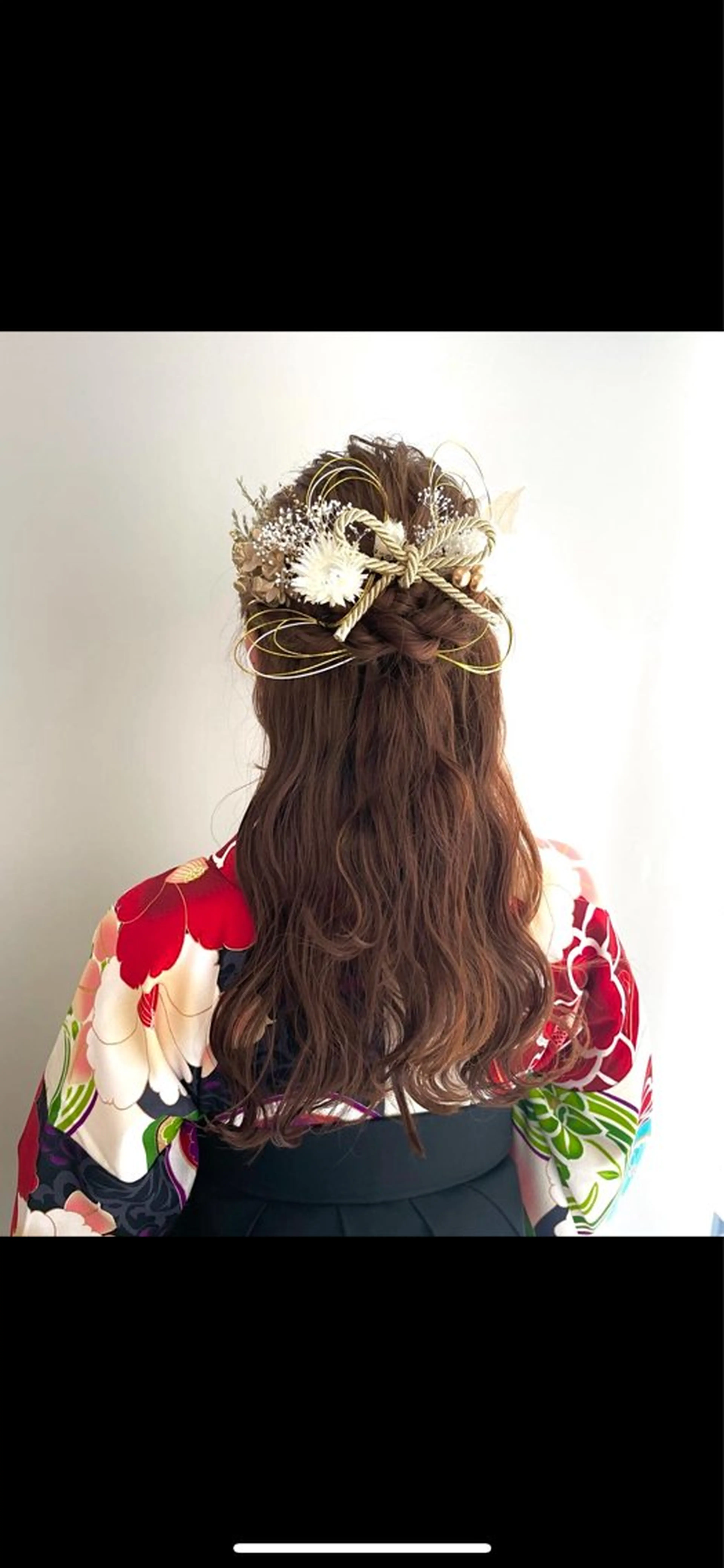 セミロング ヘアアレンジ 着付け 青沼夏未/オリーブ/ 寒色カラーのその他イメージ