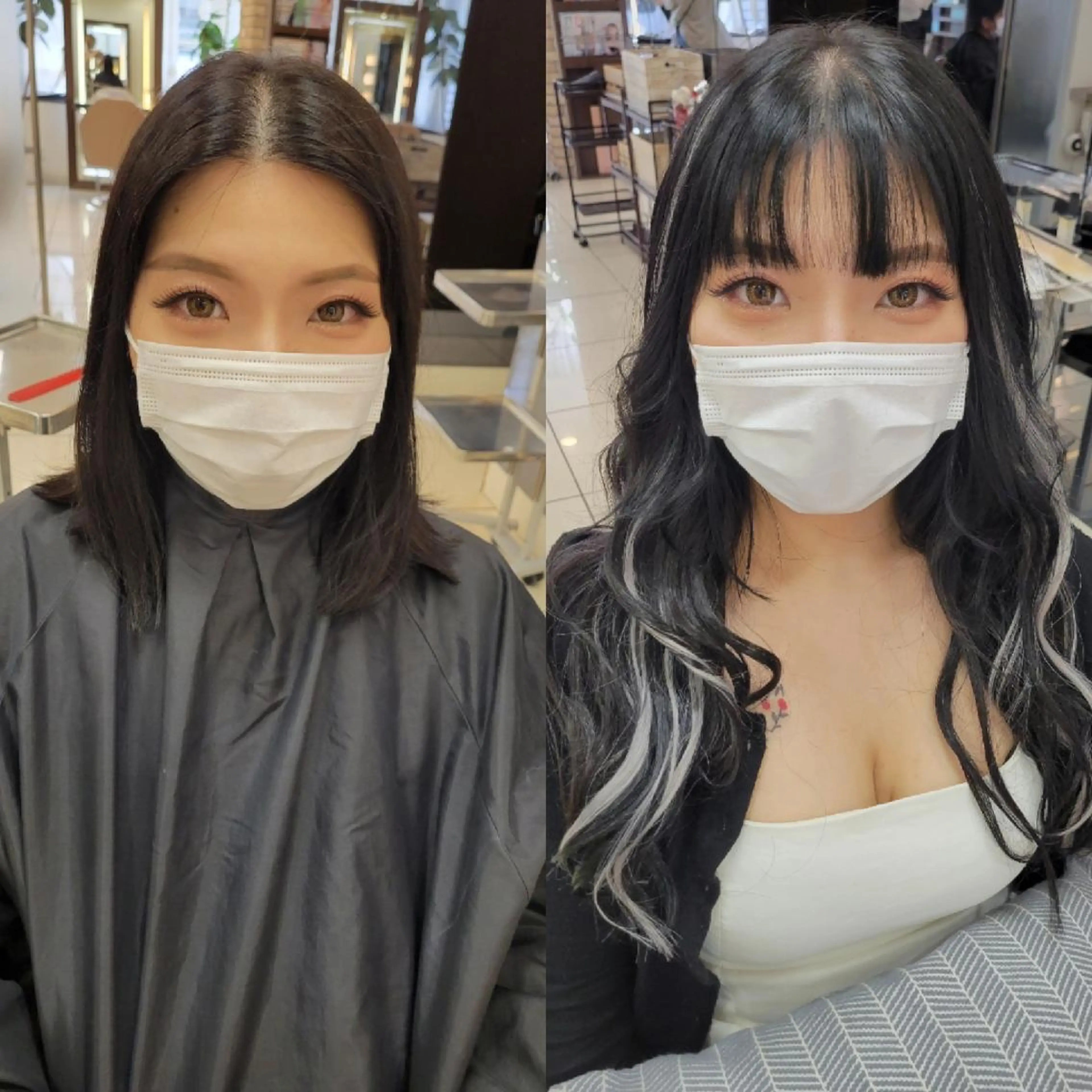 ロング カラー 羽エクステ🩷 🤍まき🤍のヘアスタイル