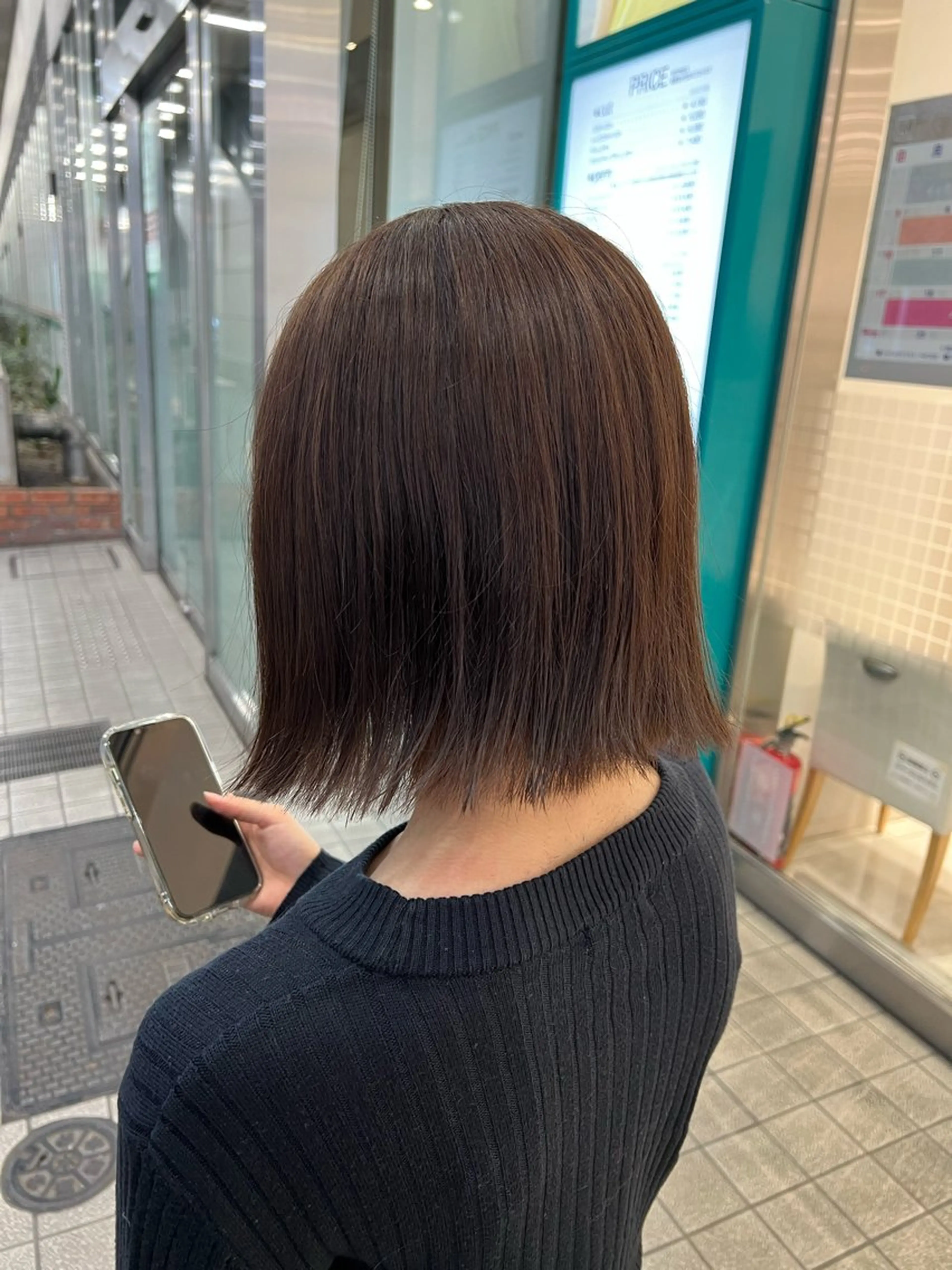 ショート カット ヘアカラー 韓国ボブ/縮毛矯正 /レイヤーカットのヘアスタイル