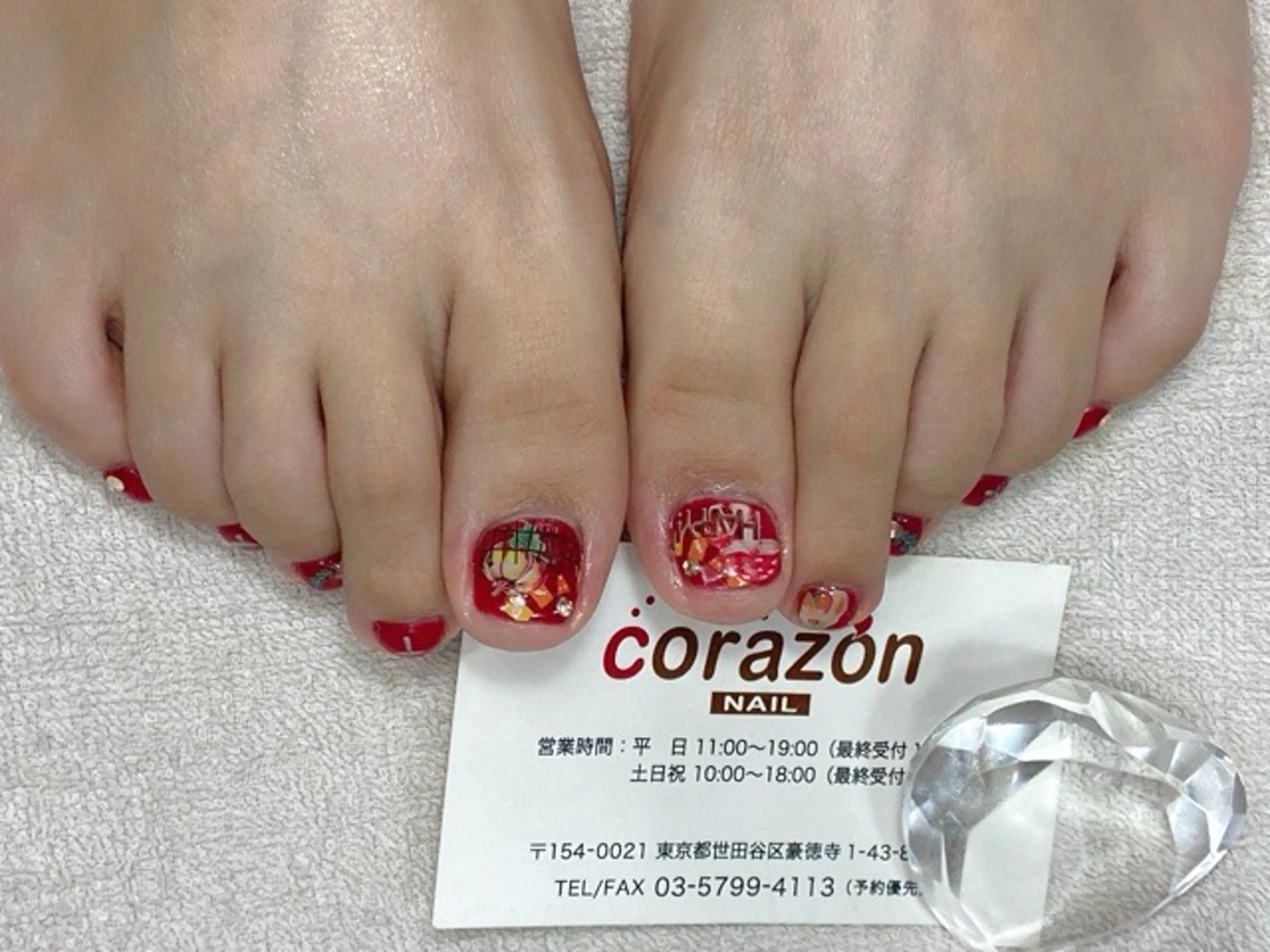 ネイル アートネイル ハロウィン フットネイル corazon所属・ネイリスト aicoのネイルデザイン