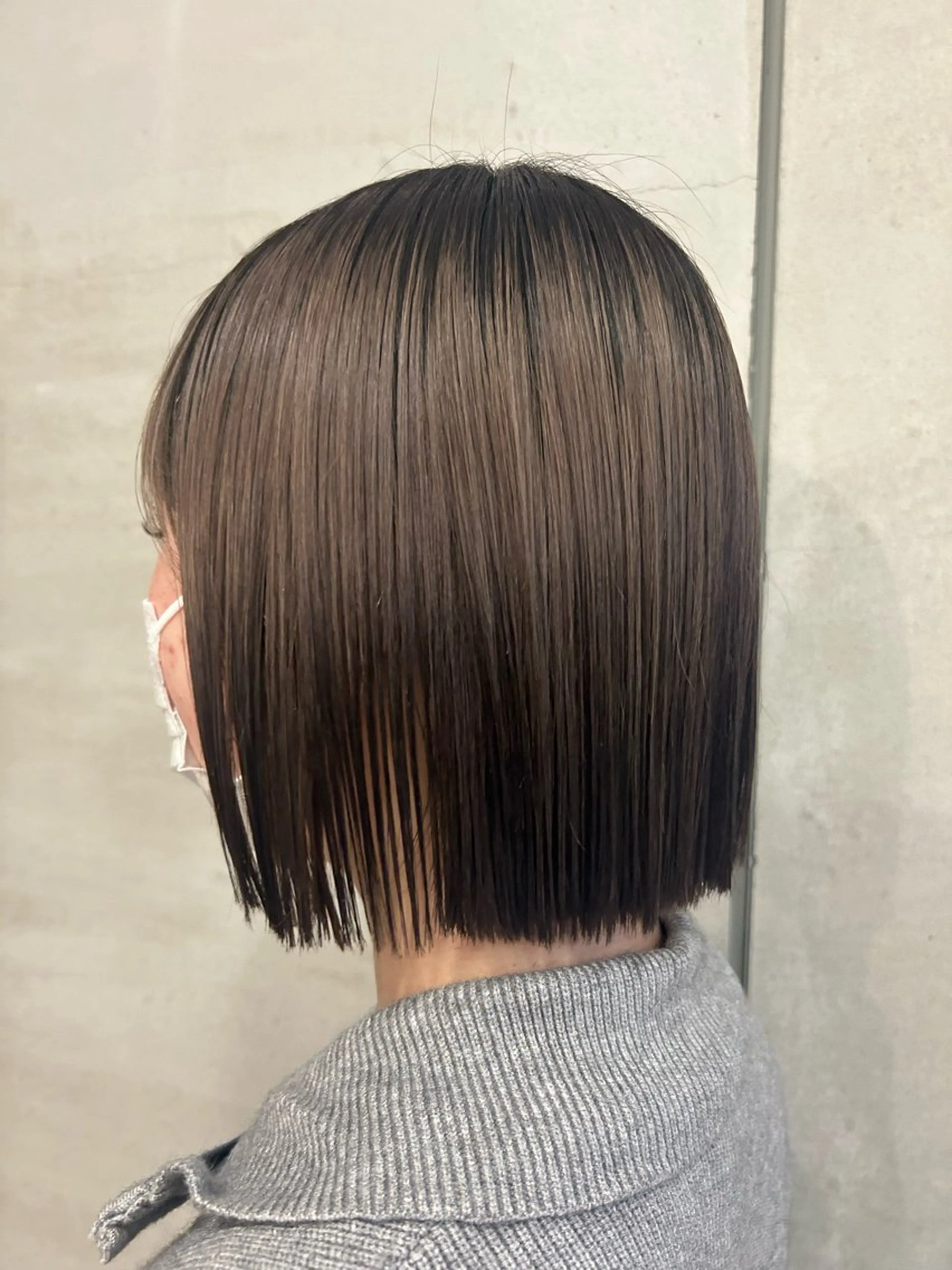 ショート 切りっぱなしボブ ボブ 中野 莉早のヘアスタイル