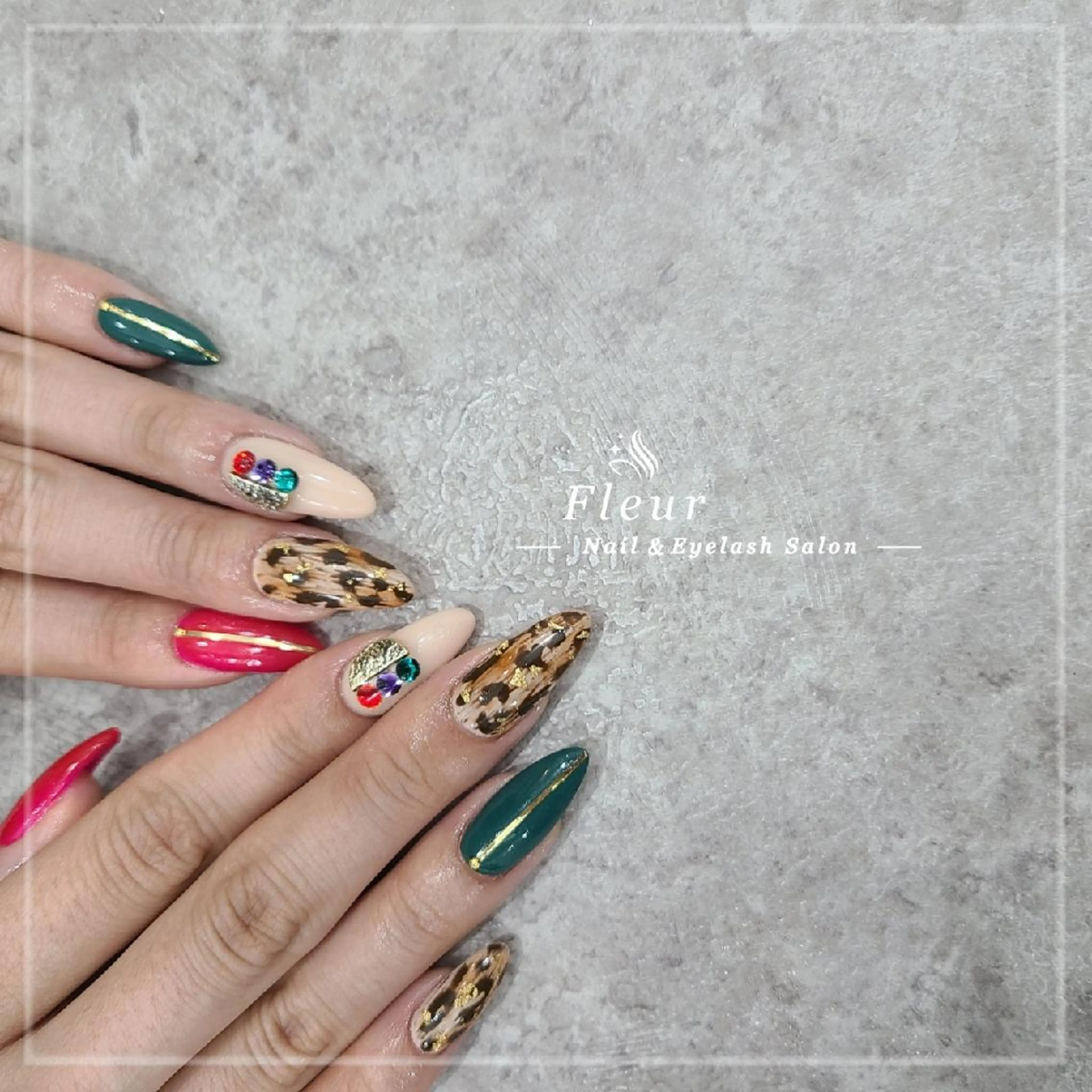 ネイル アートネイル ラメ(グリッター) 大理石ネイル(マーブル) ニュアンスネイル 冬ネイル ハンドネイル nail&eye ♡Fleur♡のネイルデザイン